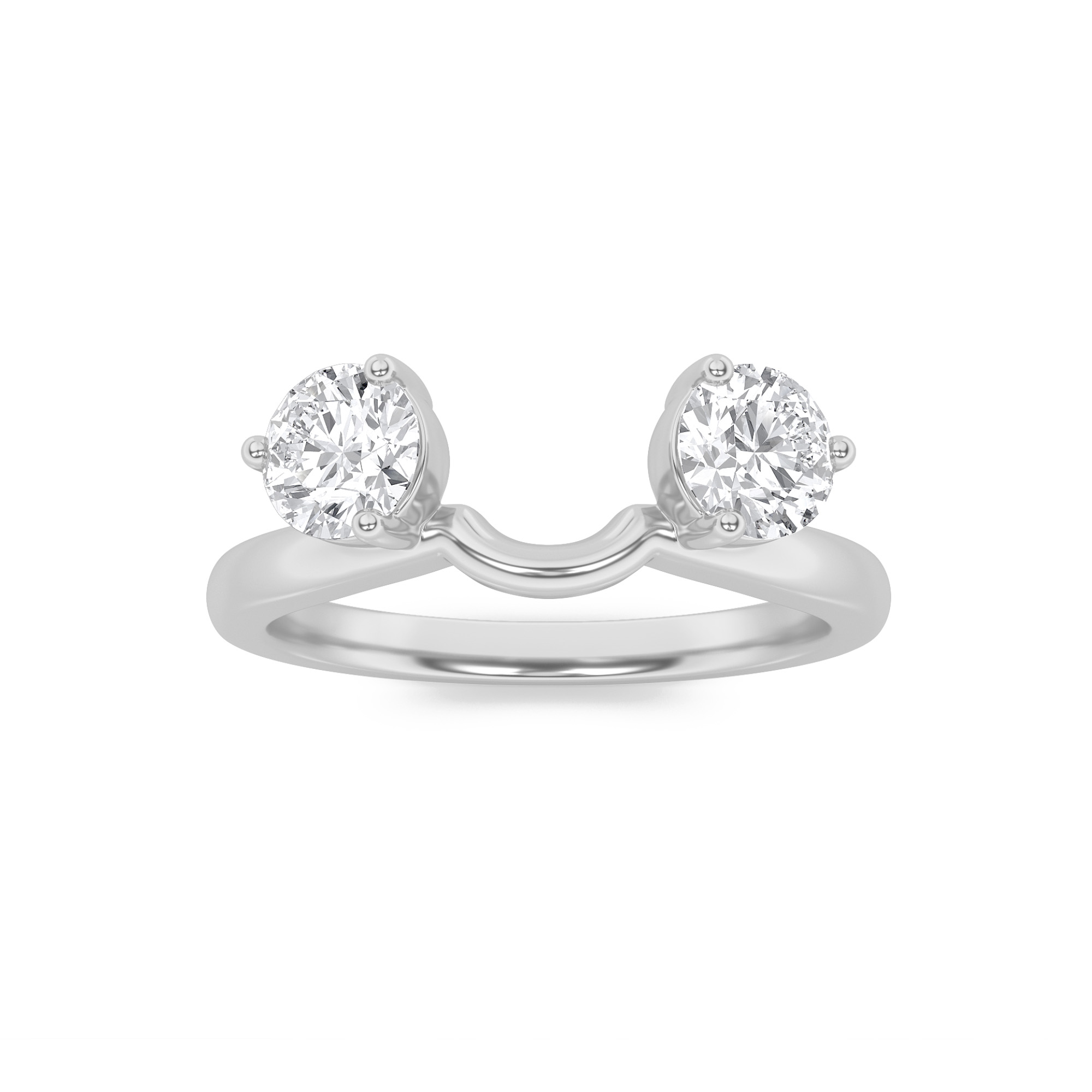 1.00 CT Round Diamond Ring in 14K White Gold