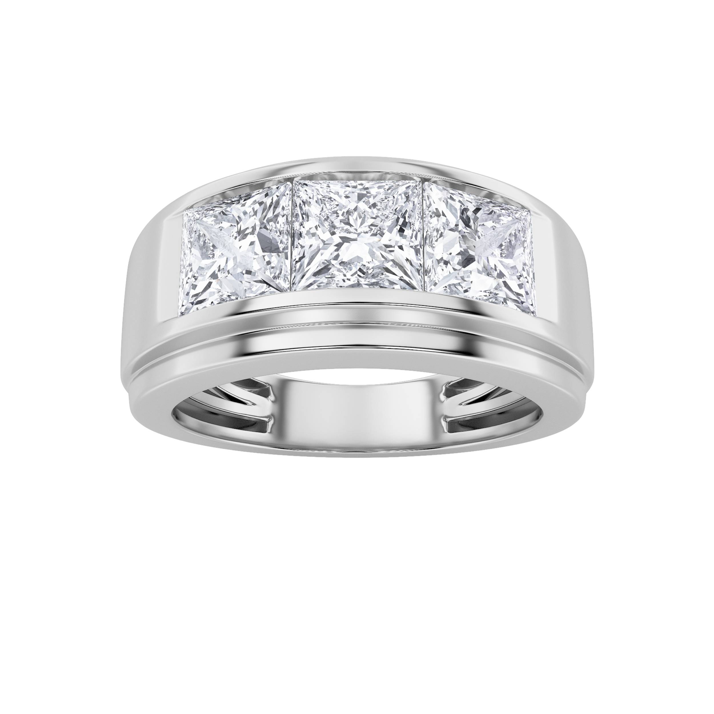 3.00 CT Princess Diamond Ring in 14K White Gold