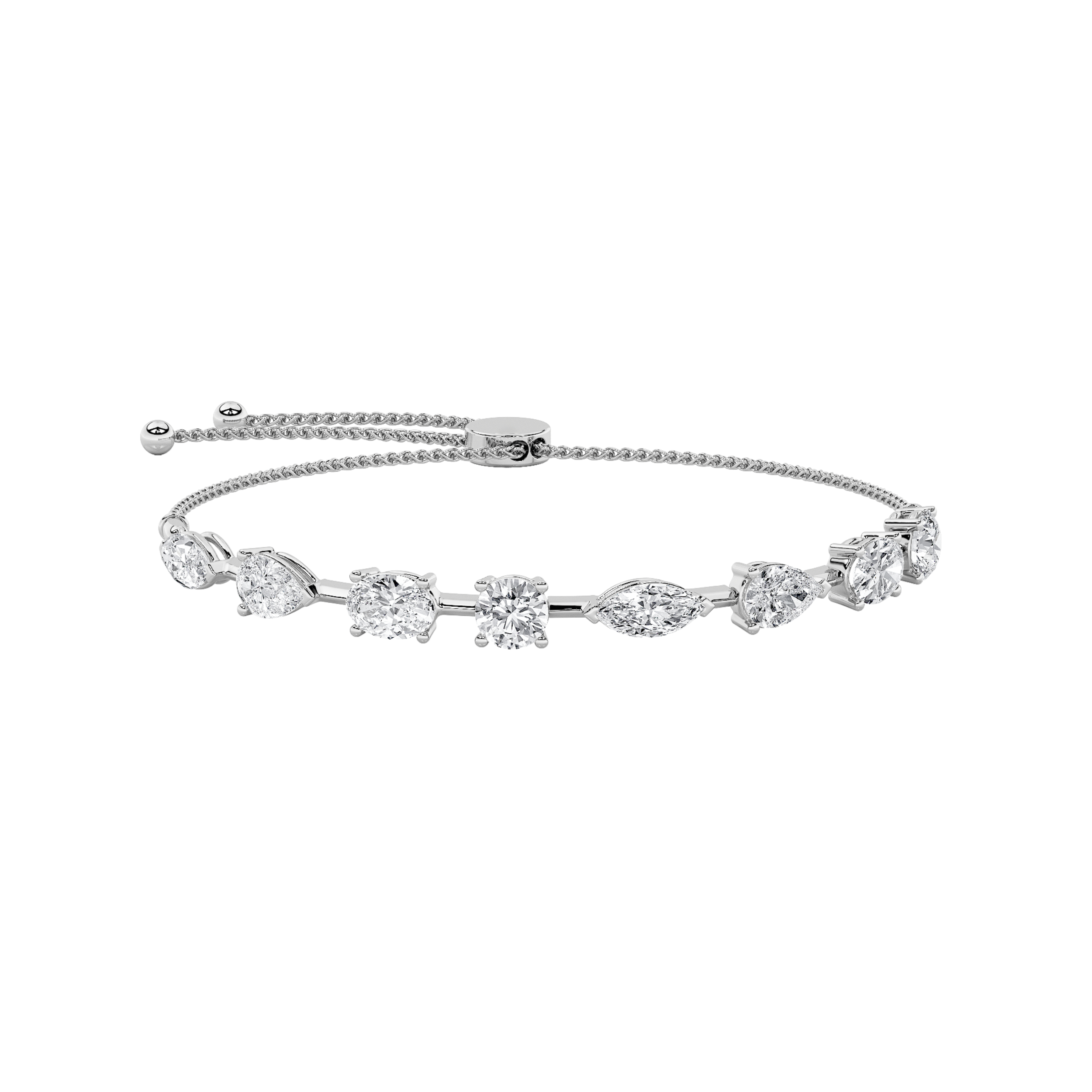 4.00 CT Diamond Bracelet in 14K White Gold
