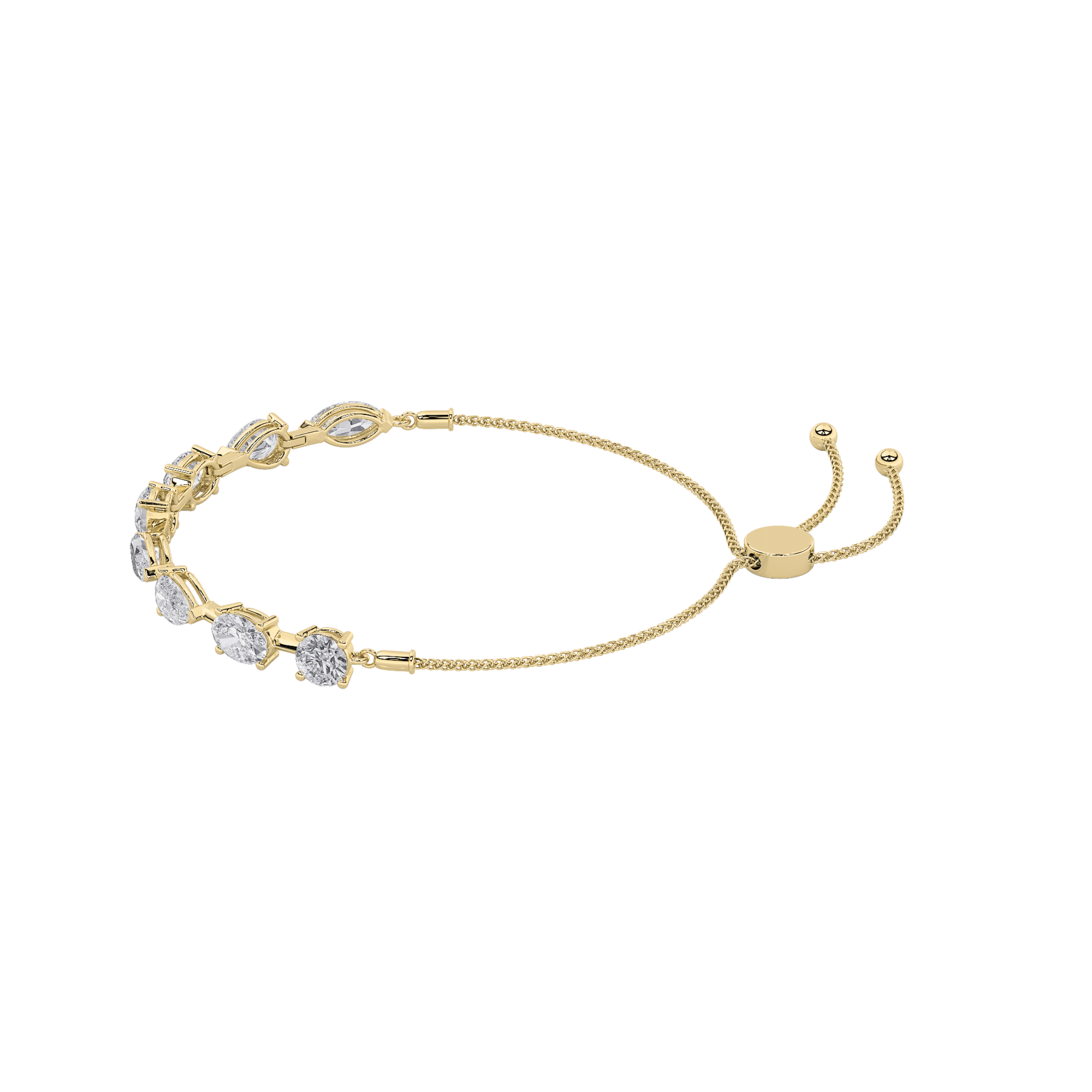 Bolo Round, Pear, Marquise and Oval Bracelet view 4