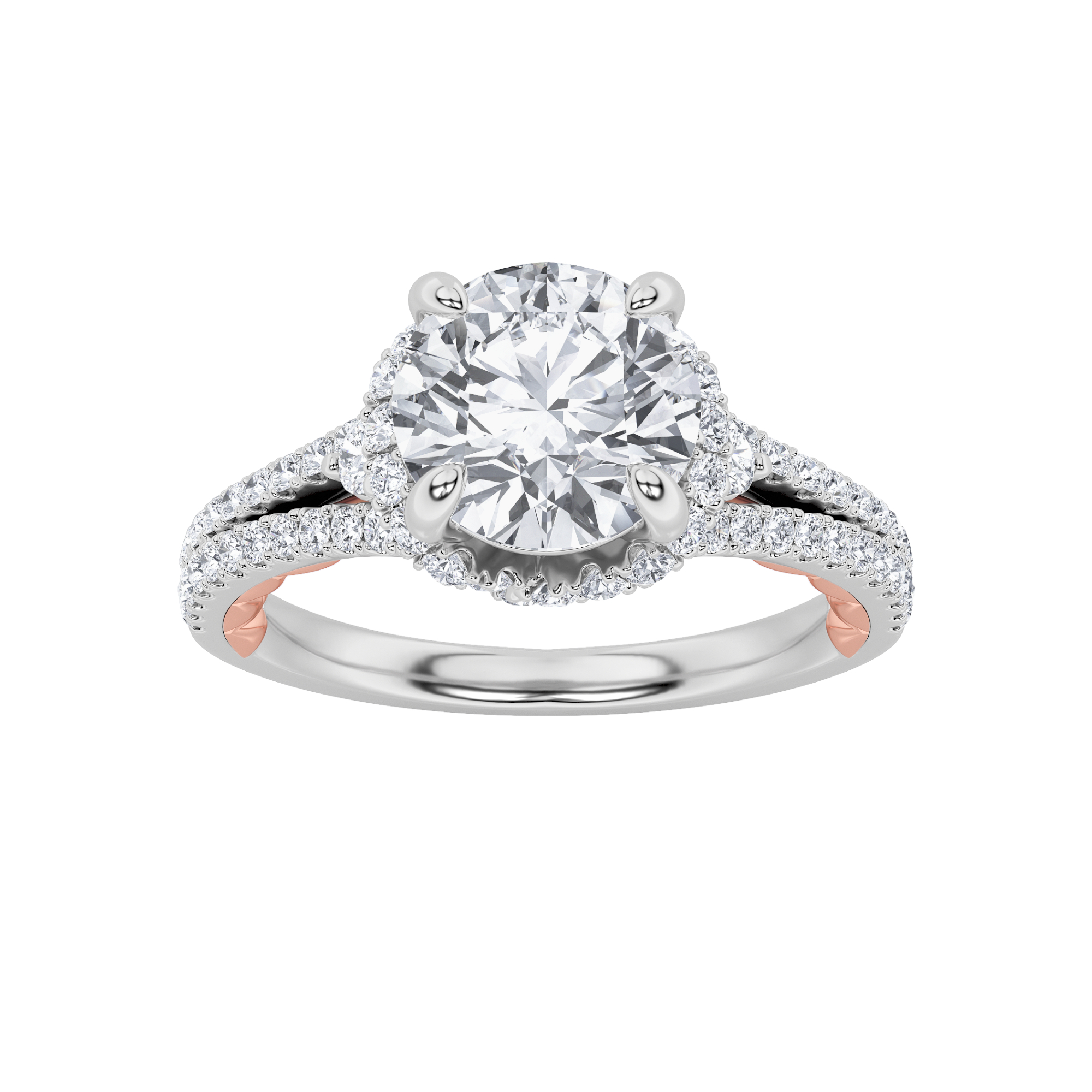 2Cttw Round Shaped Lab Grown Diamond (F/VS) Solitaire Engagement Ring in 14K Gold