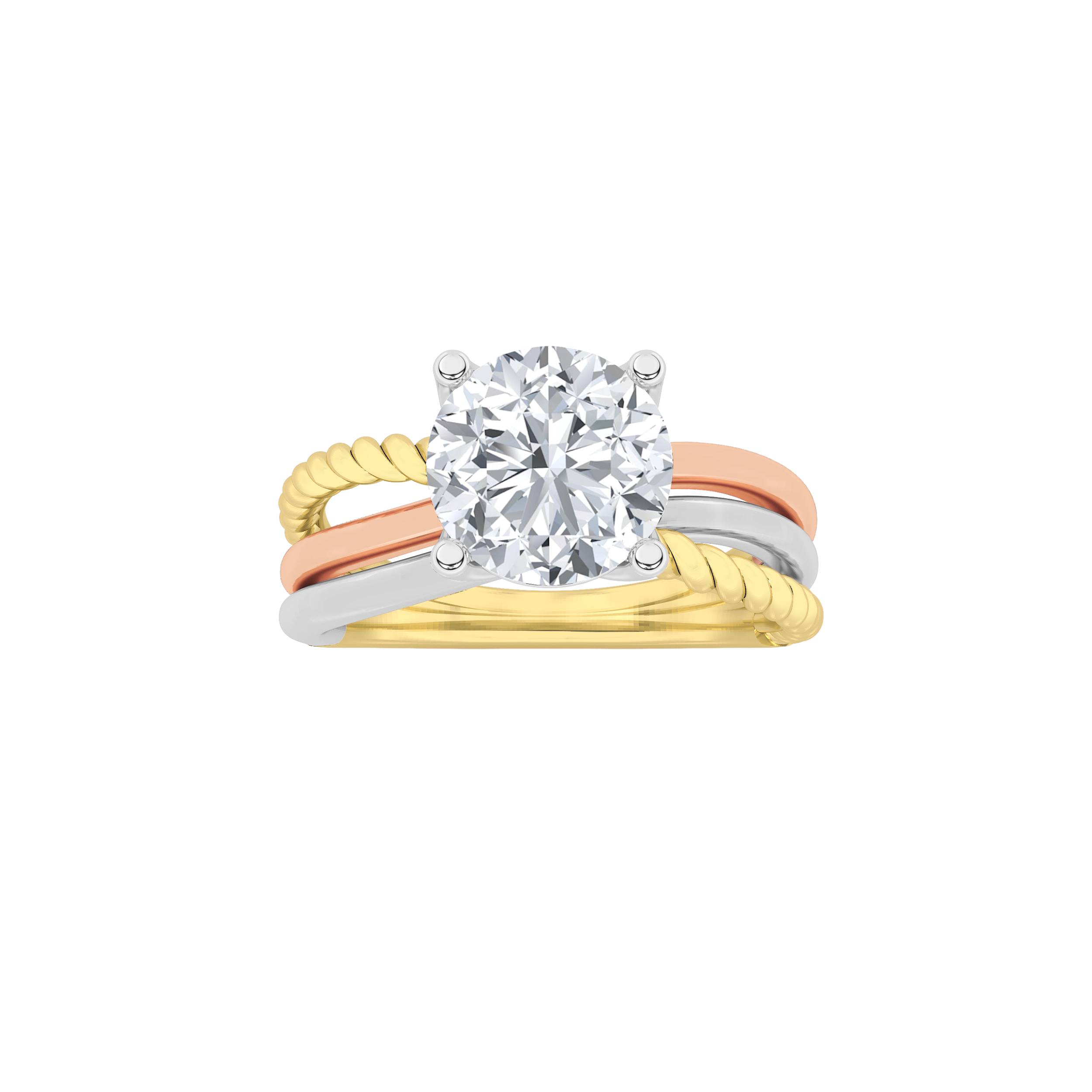 2.00 CT Round Diamond Ring in 14K White Gold|14K Rose Gold|14K Yellow Gold