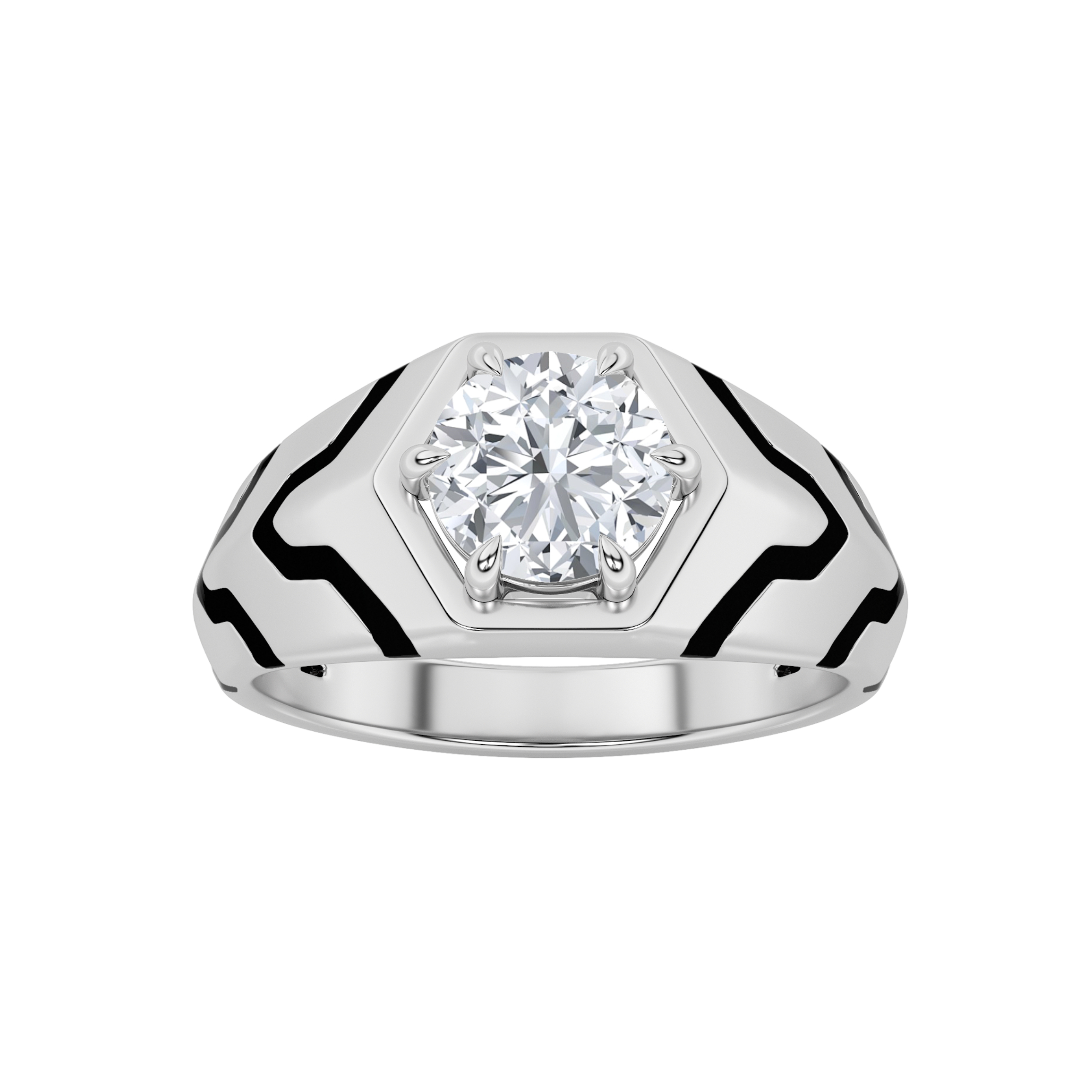 1.50 CT Round Diamond Ring in 14K White Gold