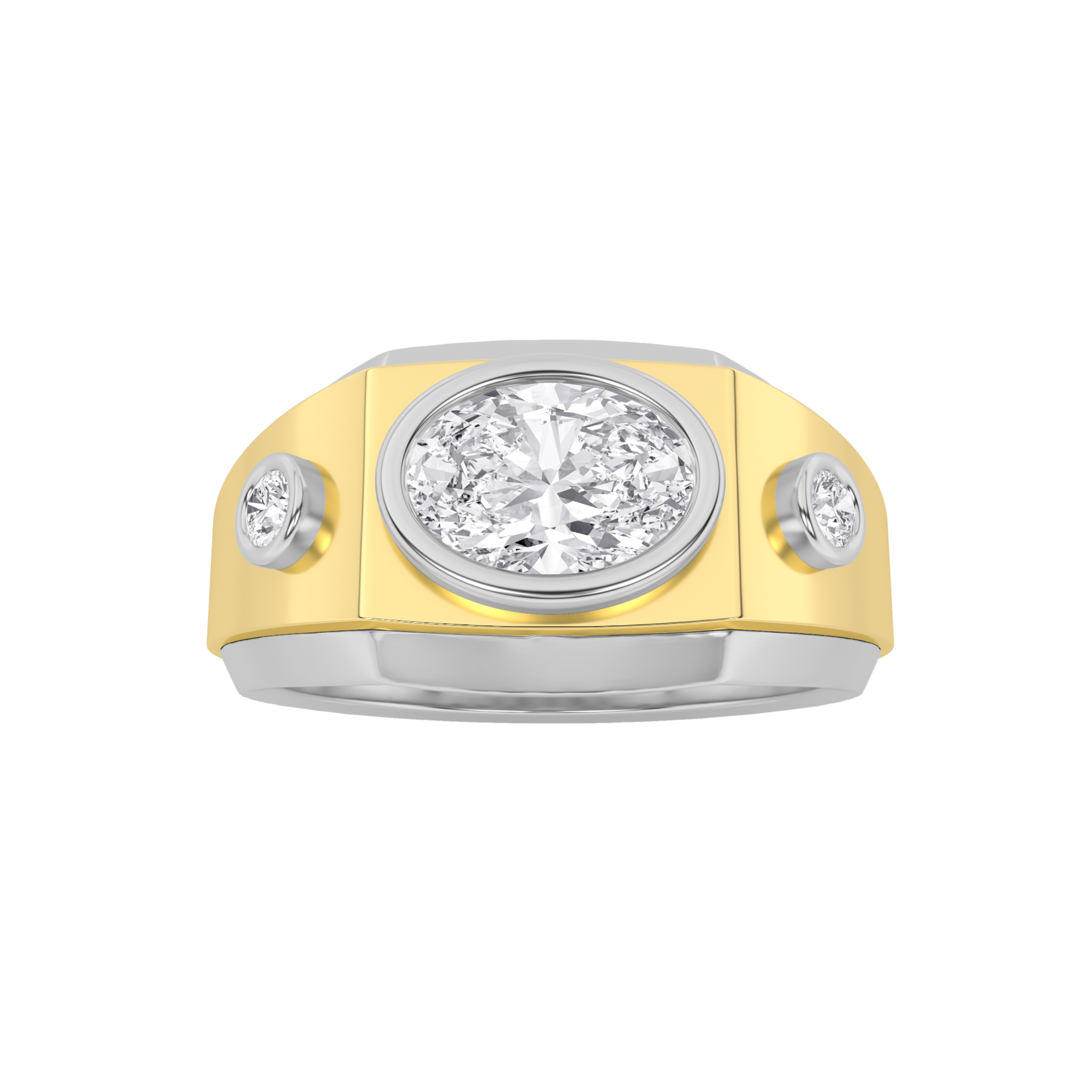 1.50 CT Oval Diamond Ring in 14K White Gold|14K Yellow Gold