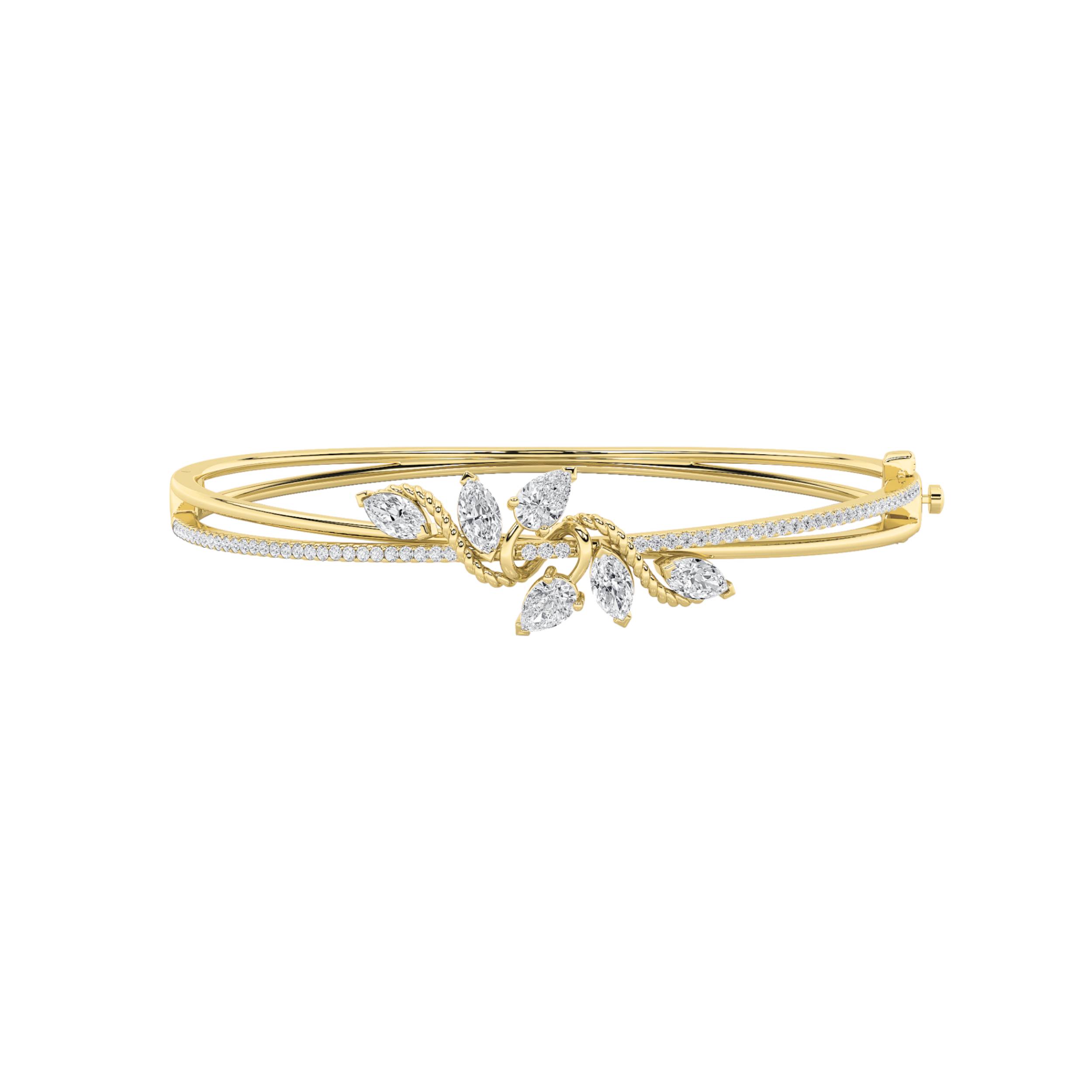 2.00 CT Marquise Diamond Bracelet in 14K Yellow Gold