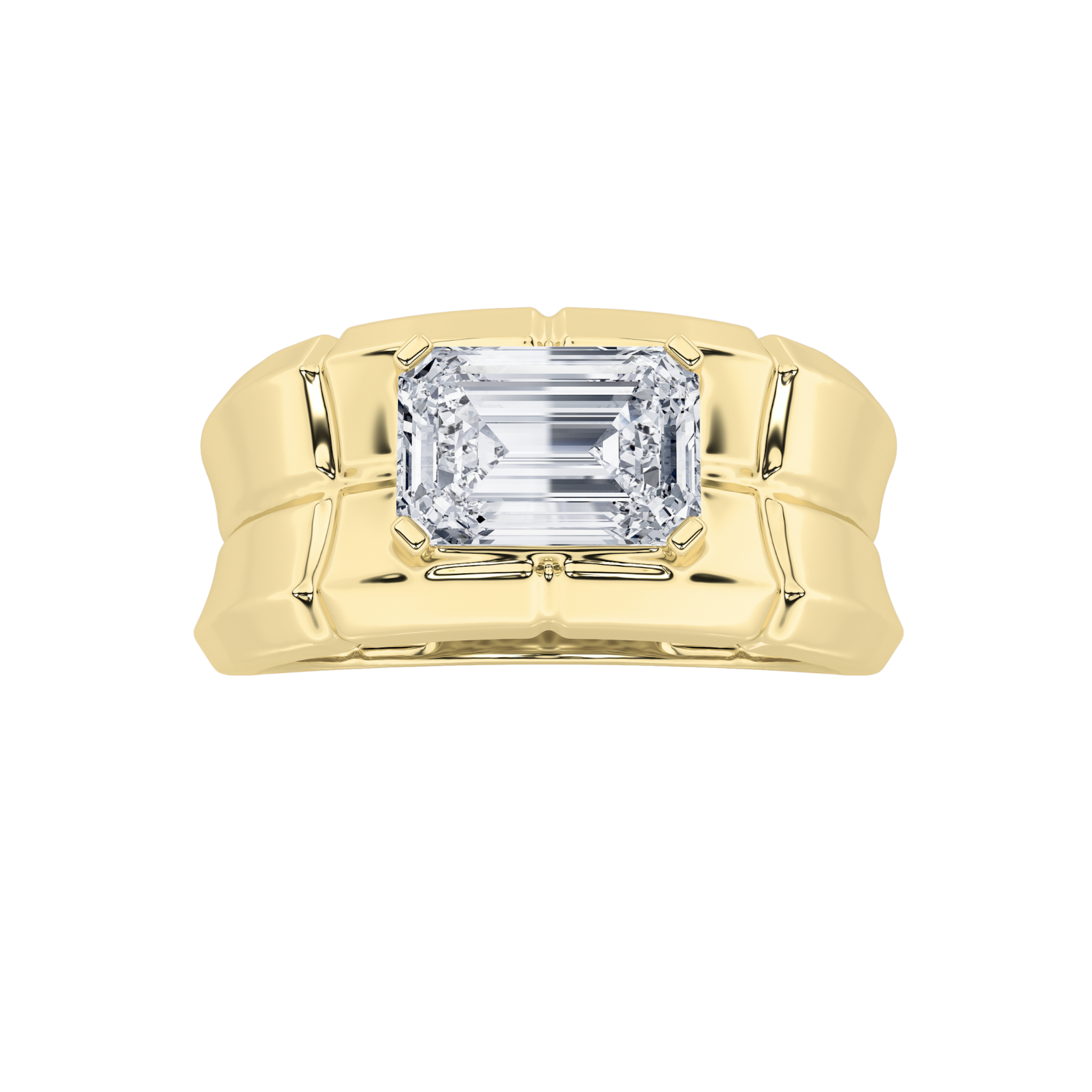 2.00 CT Radiant Diamond Ring in 14K Yellow Gold