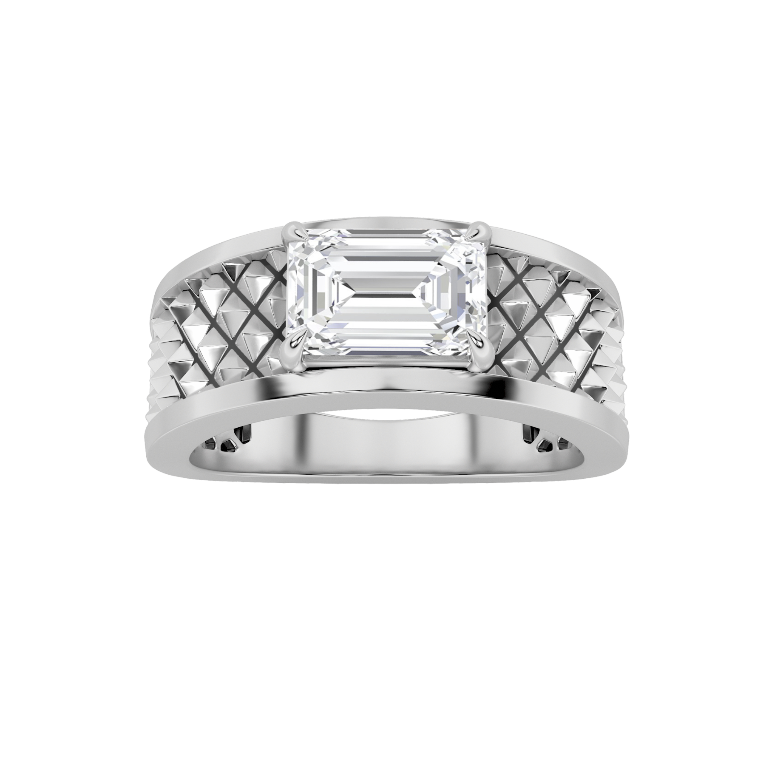 2.00 CT Radiant Diamond Ring in 14K White Gold