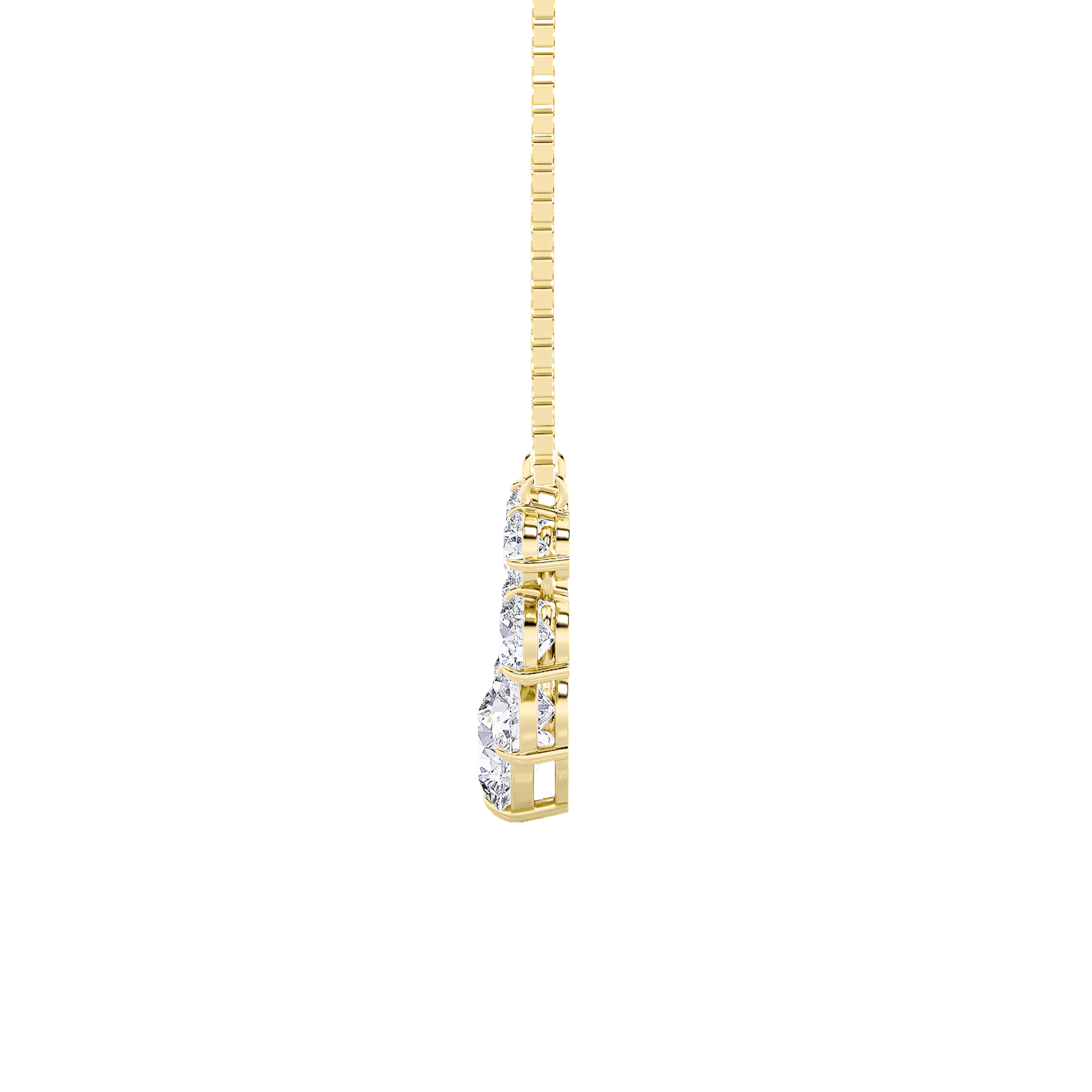 4.50 CT Round Diamond Necklace in 14K Yellow Gold
