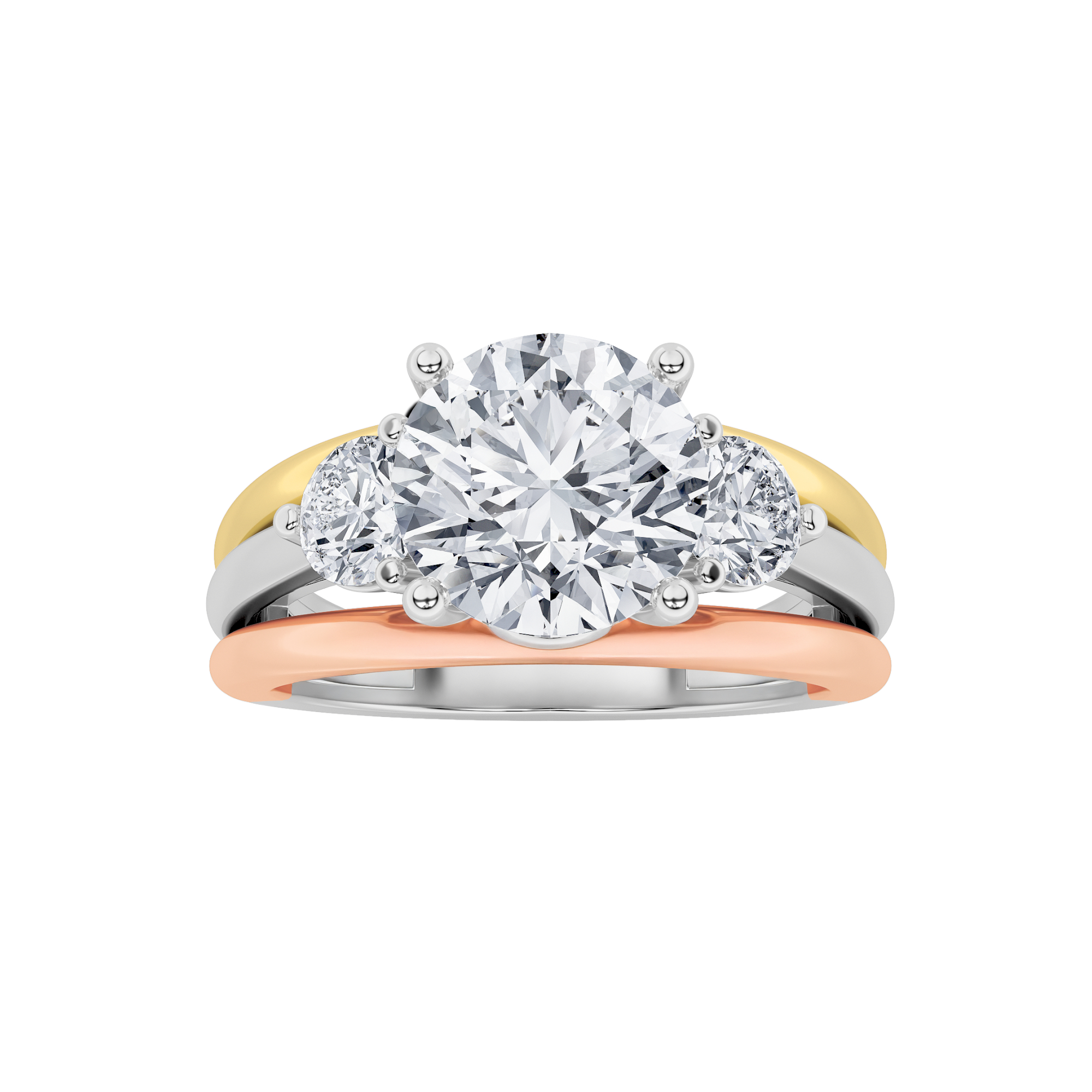 2.50 CT Round Diamond Ring in 14K White Gold|14K Rose Gold|14K Yellow Gold