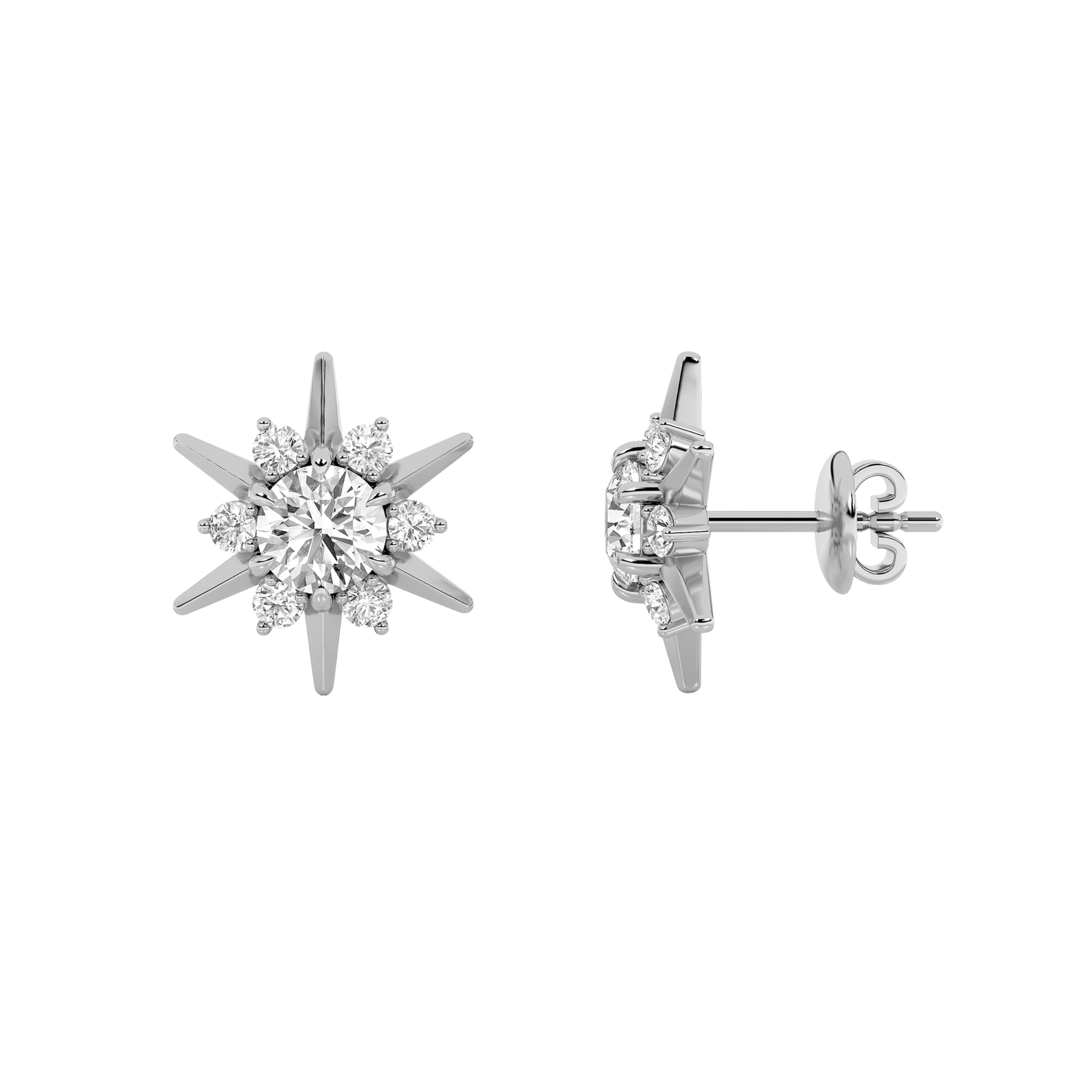 2.00 CT Round Diamond Earring in 14K White Gold