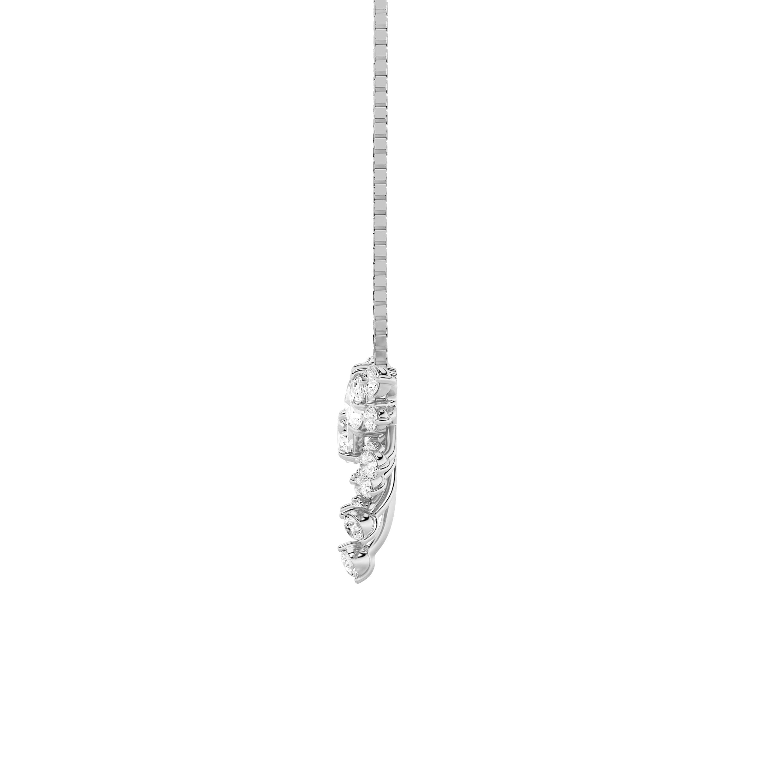 3.00 CT Round Diamond Necklace in 14K White Gold