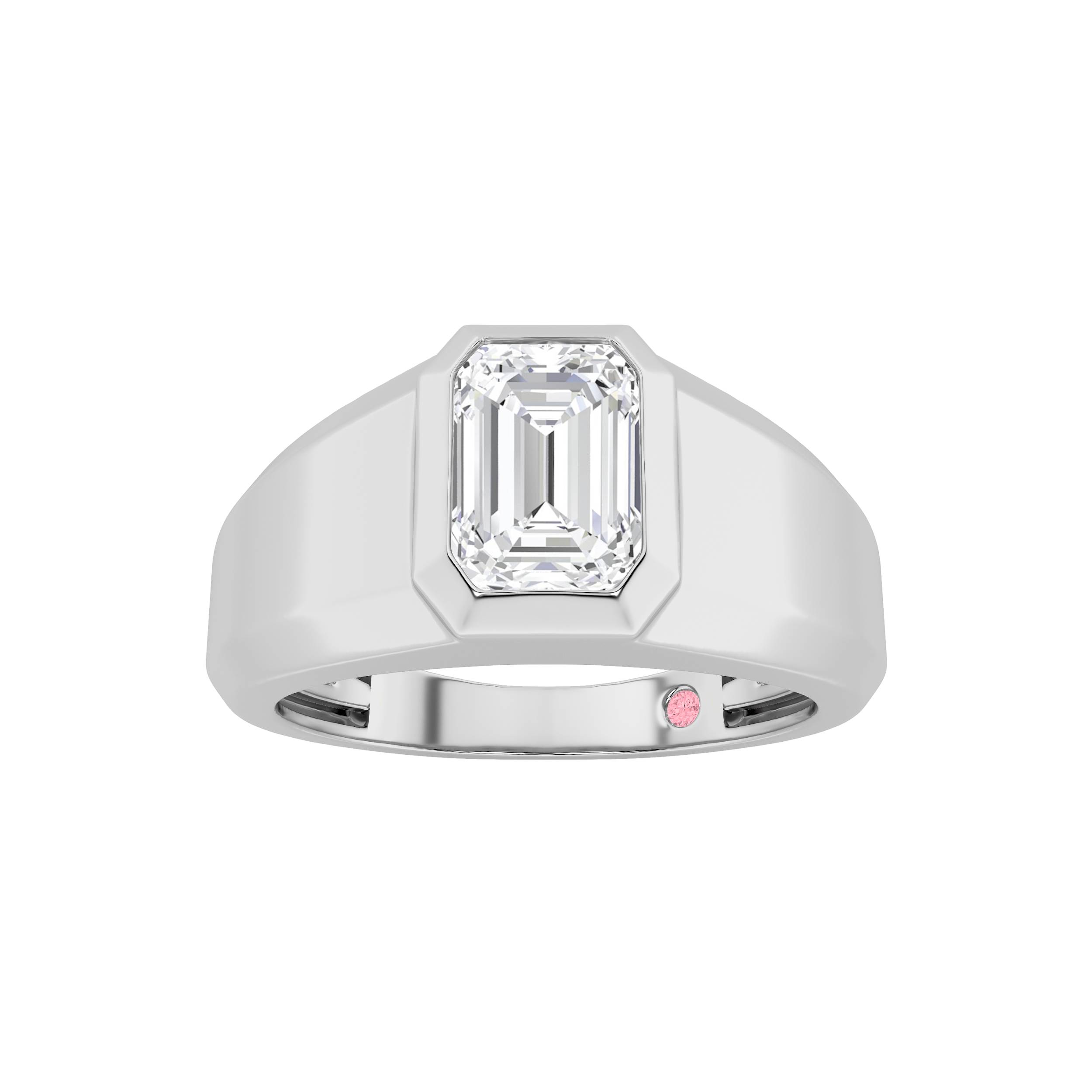 2.00 CT Emerald Diamond Ring in 14K White Gold