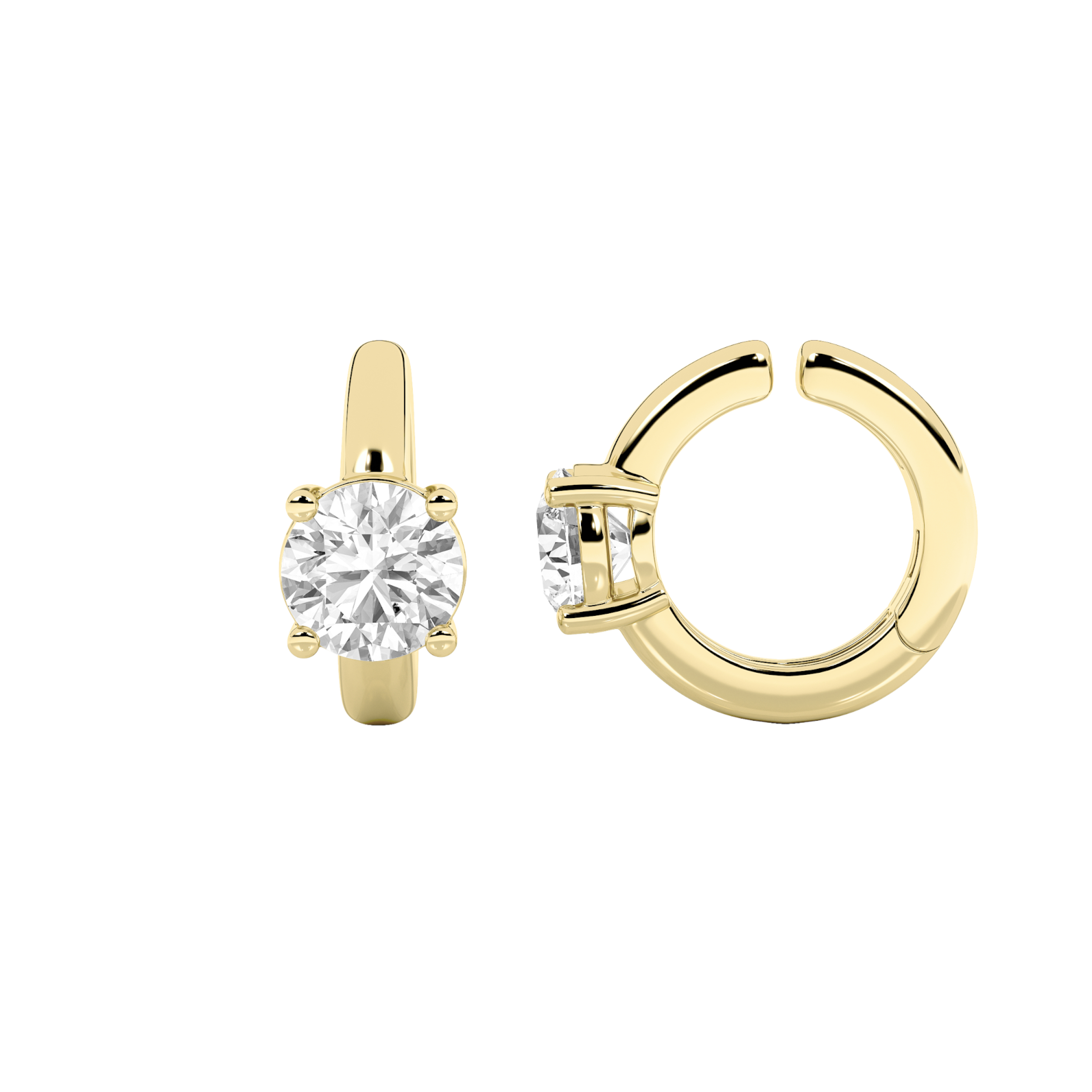0.50 CT Round Diamond Earring in 14K White Gold