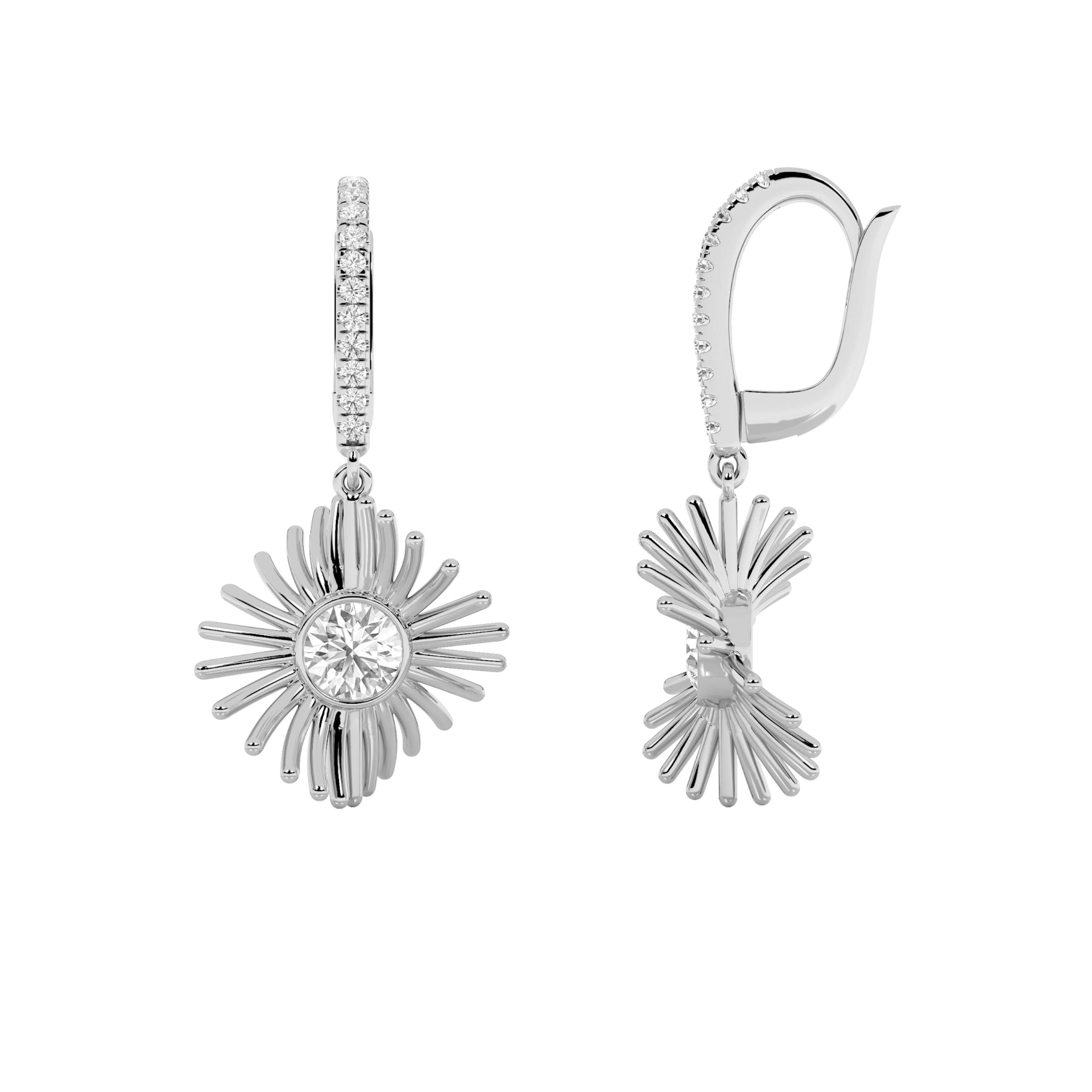 1.00 CT Round Diamond Earring in 14K White Gold