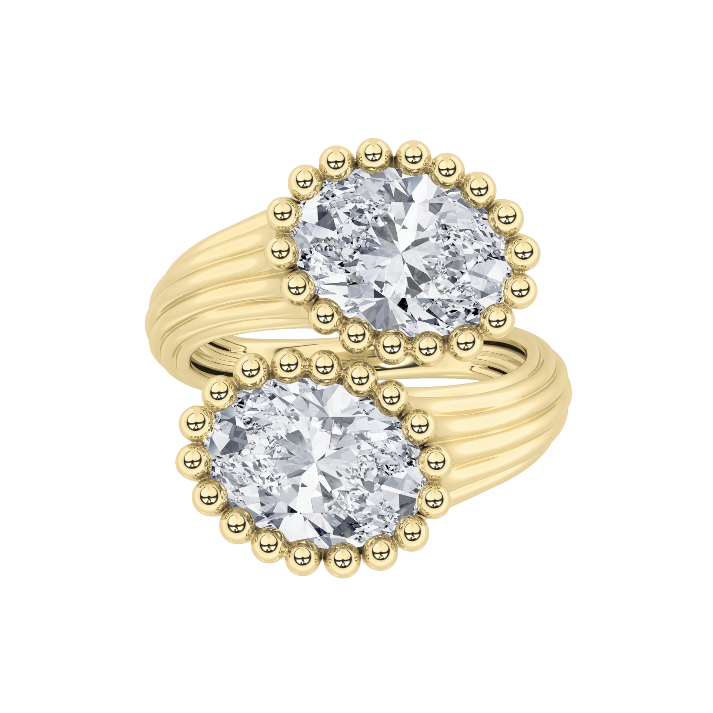 2.00 CT Oval Diamond Ring in 14K Yellow Gold