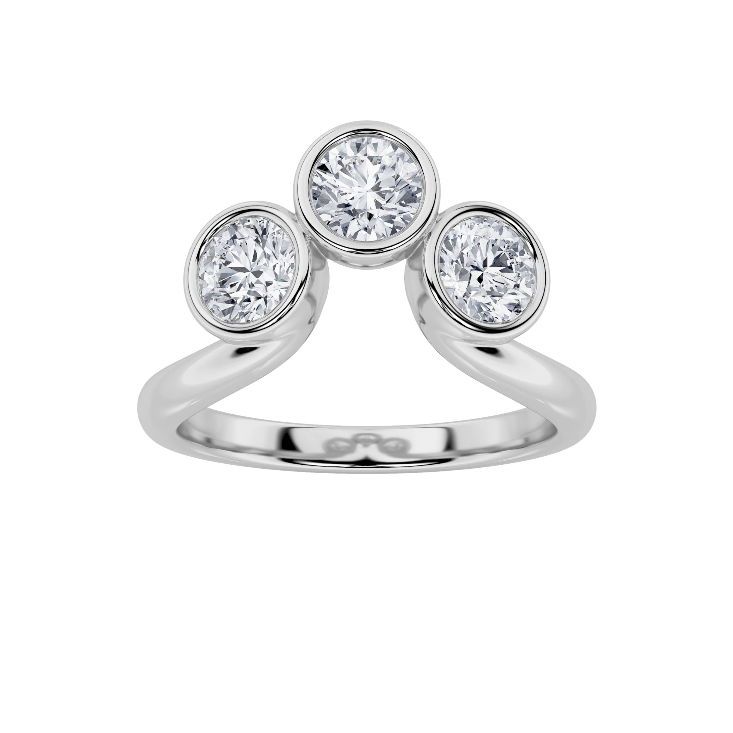 1.00 CT Round Diamond Ring in 14K White Gold