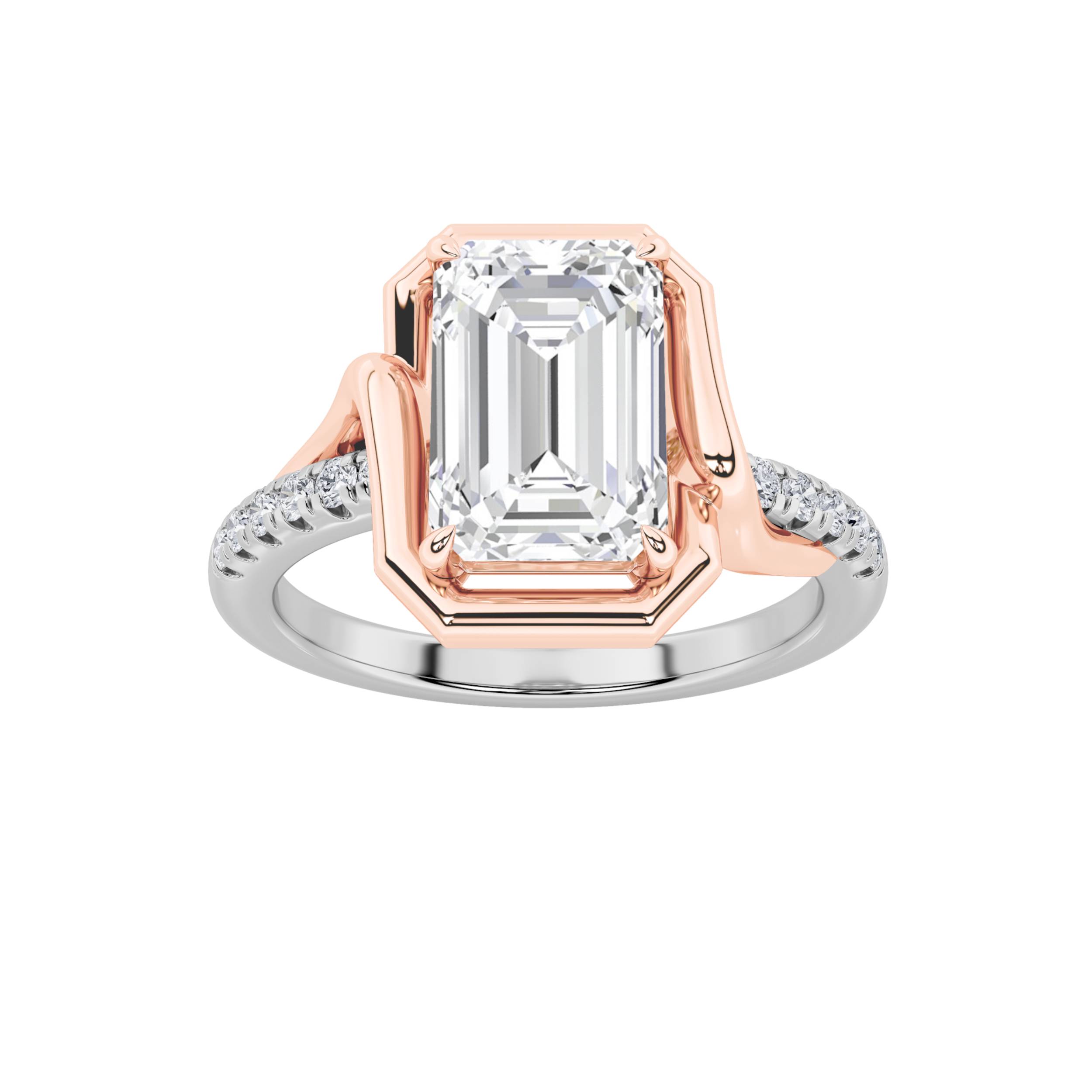 2.50 CT Diamond Ring in 14K White Gold|14K Rose Gold