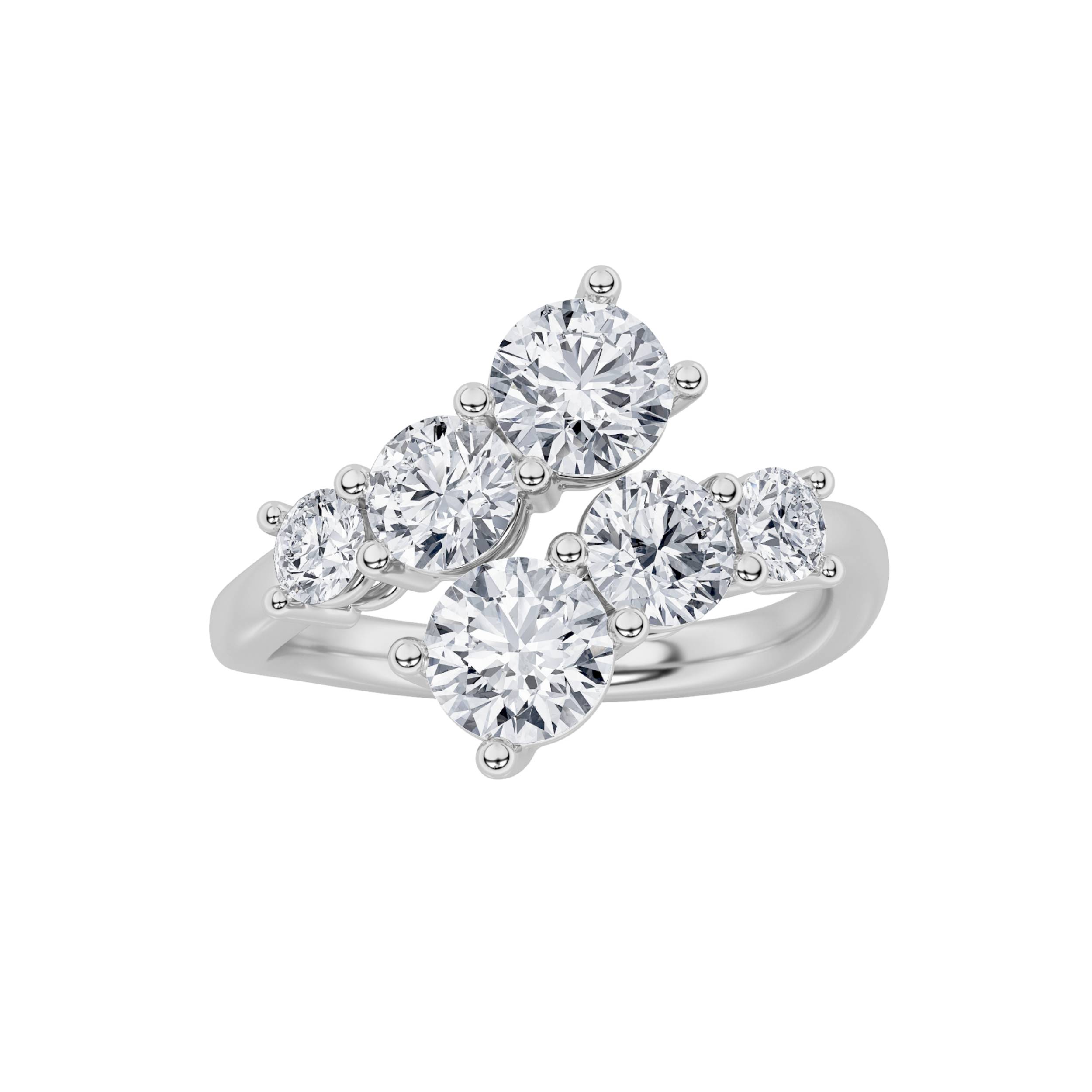 2.00 CT Round Diamond Ring in 14K White Gold