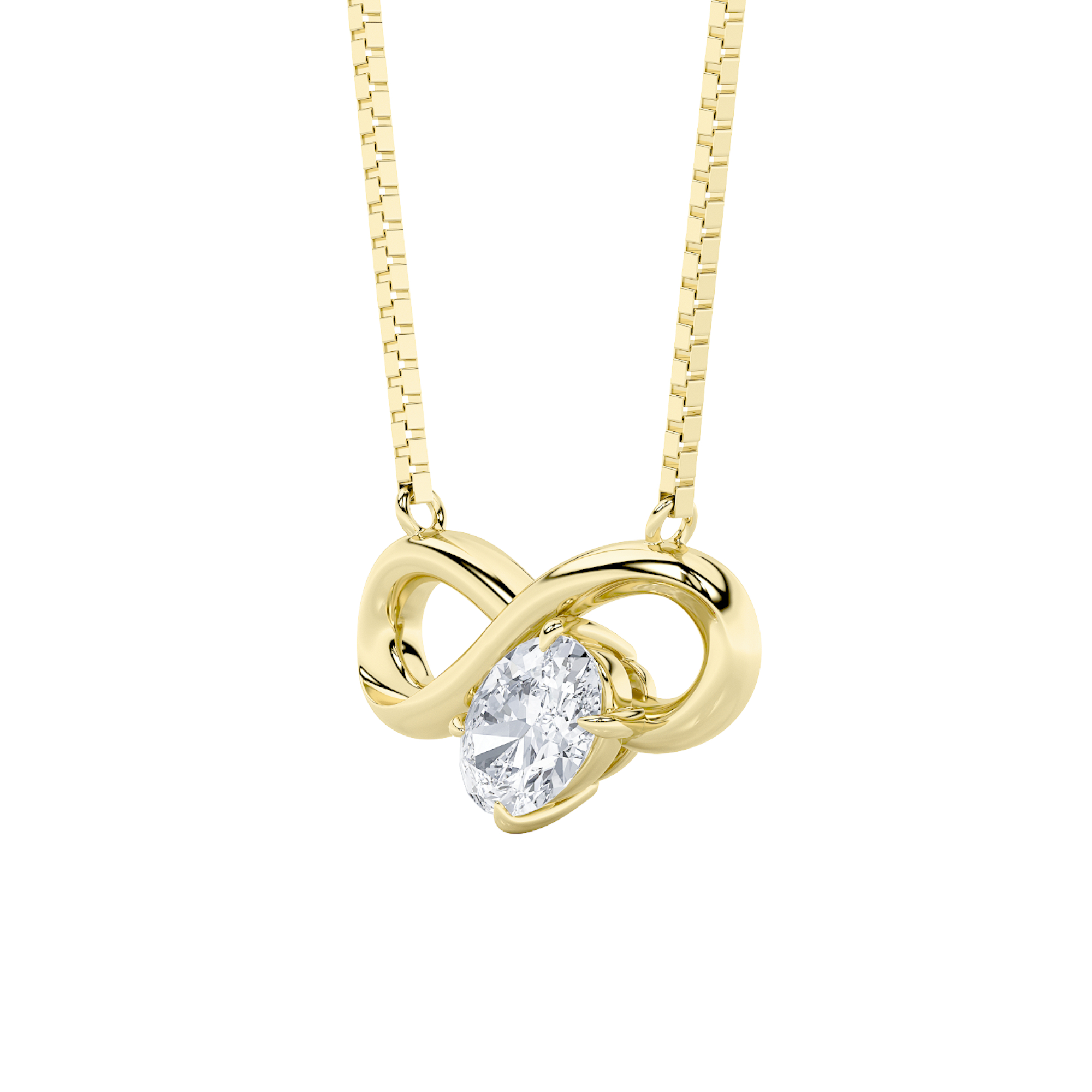 0.00 CT Diamond Necklace in Silver|18K Yellow Gold