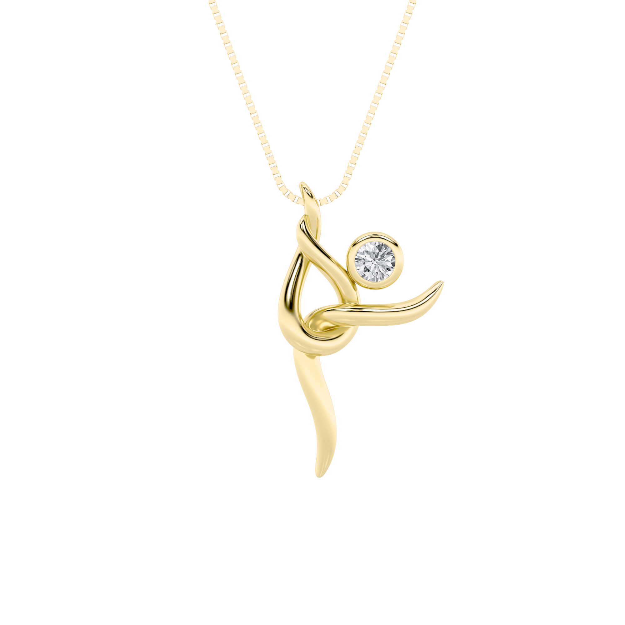 0.00 CT Diamond Necklace in Silver|18K Yellow Gold
