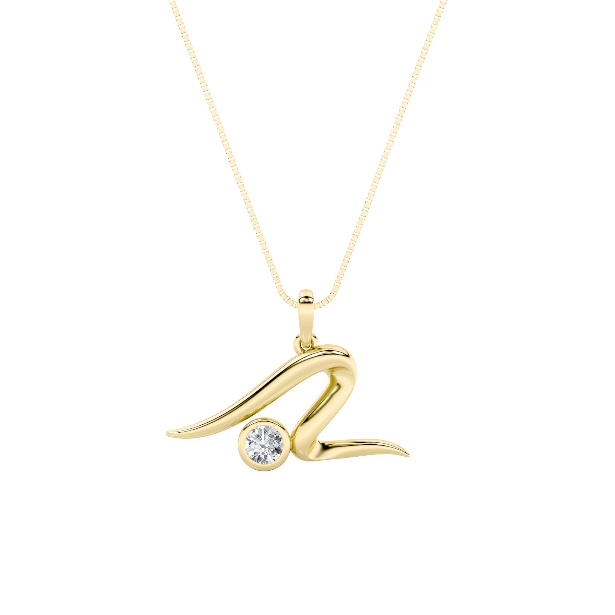 0.00 CT Diamond Necklace in Silver|18K Yellow Gold