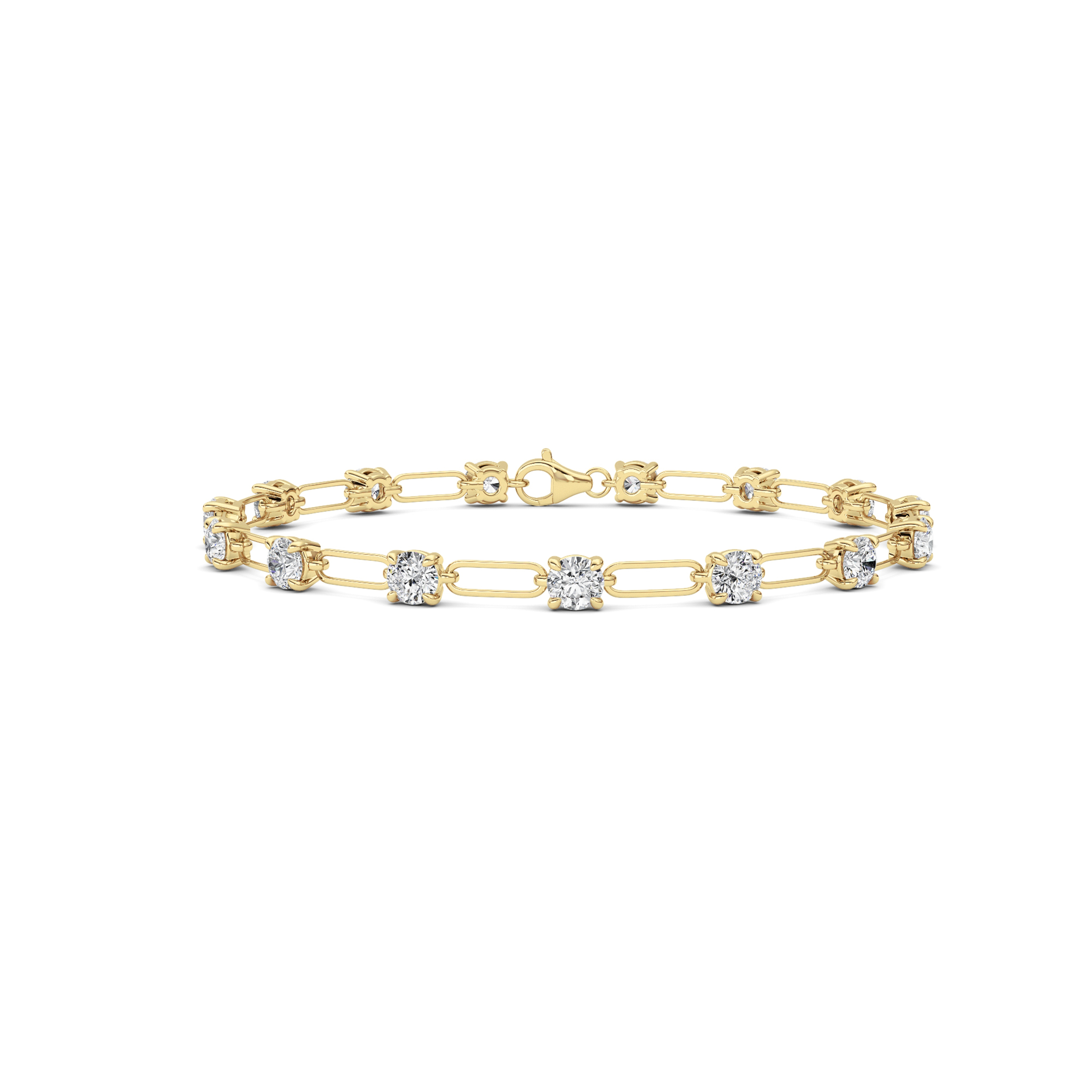 3.00 CT Round Diamond Bracelet in 14K Yellow Gold