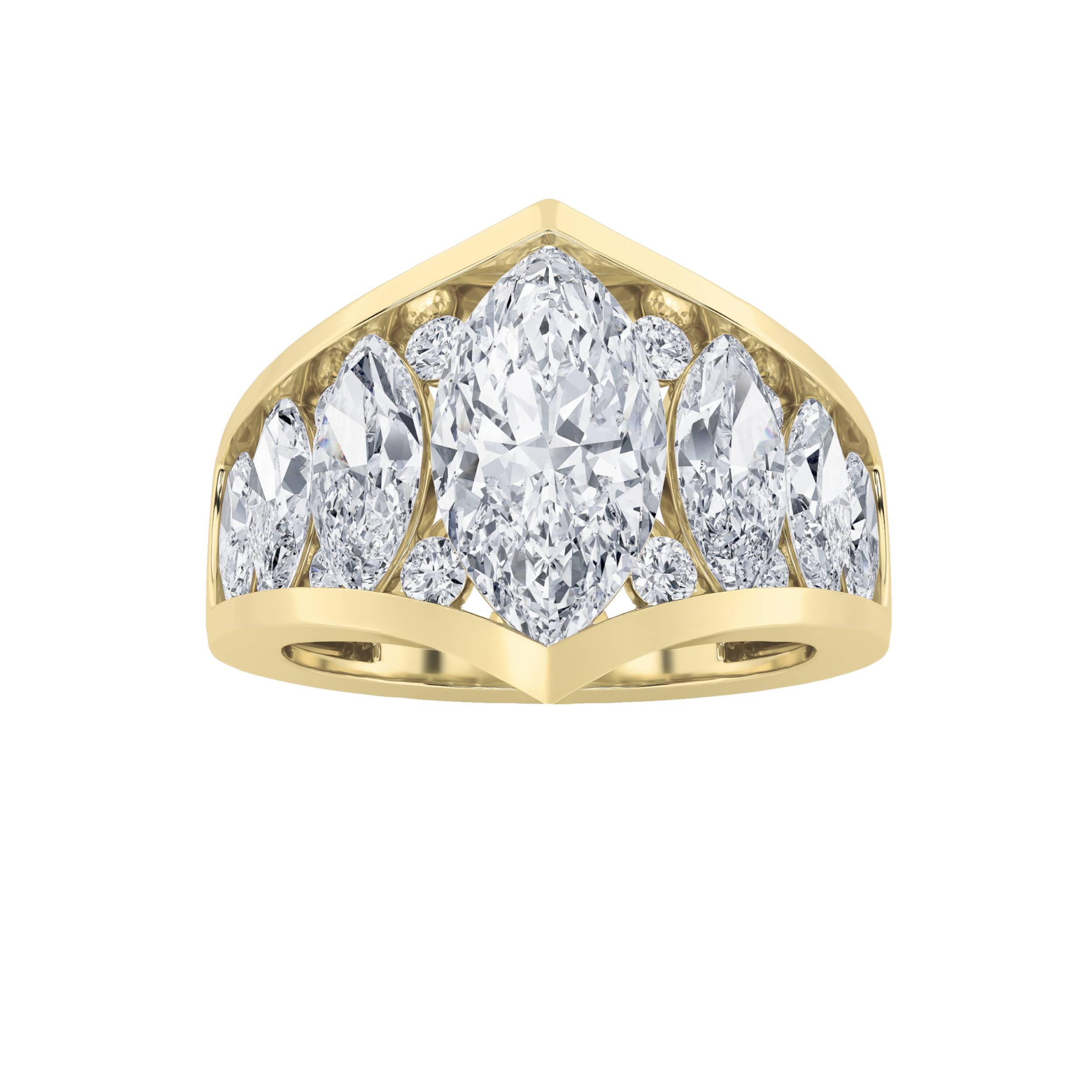 4.50 CT Diamond Ring in 14K Yellow Gold