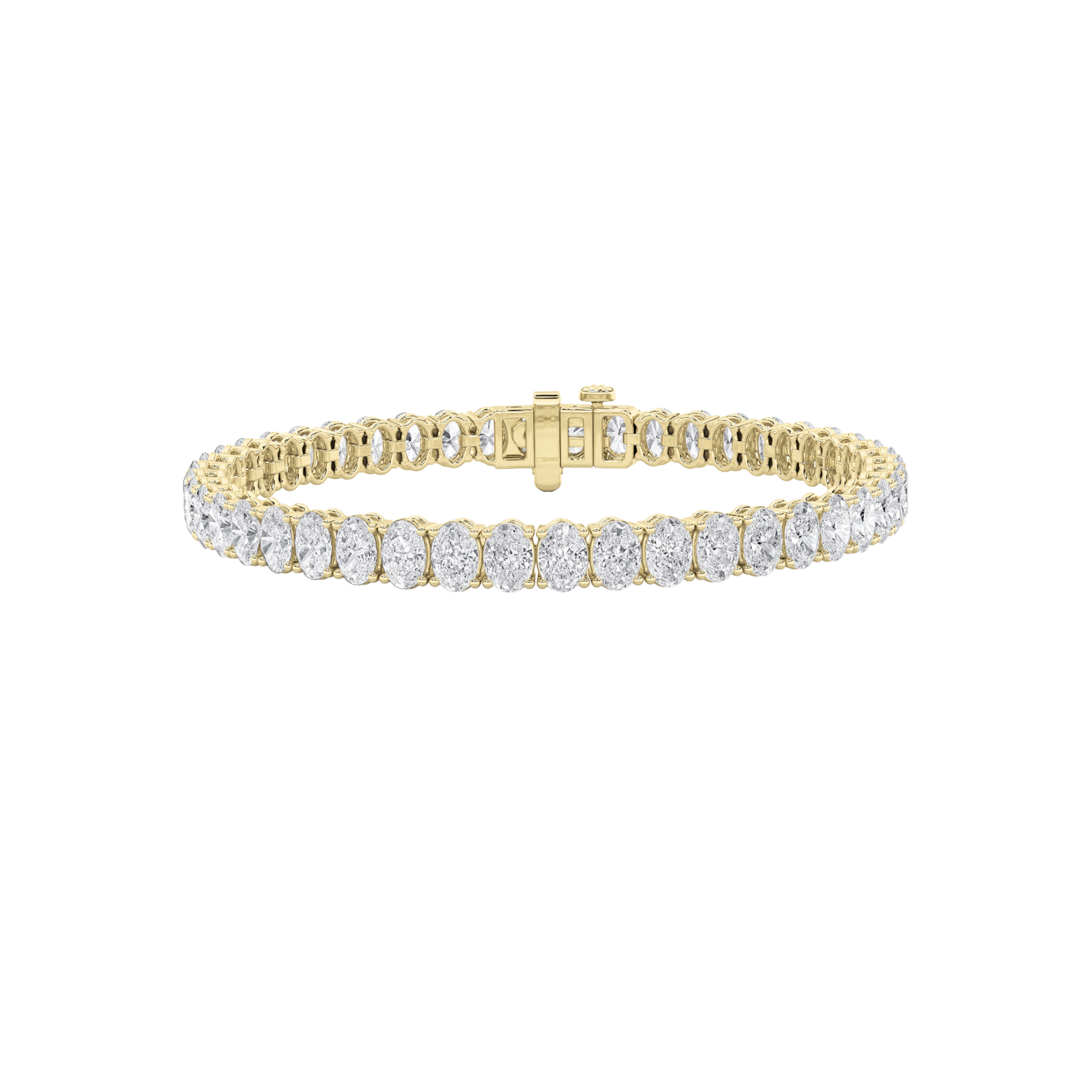 11.75 CT Oval Diamond Bracelet in 14K Yellow Gold