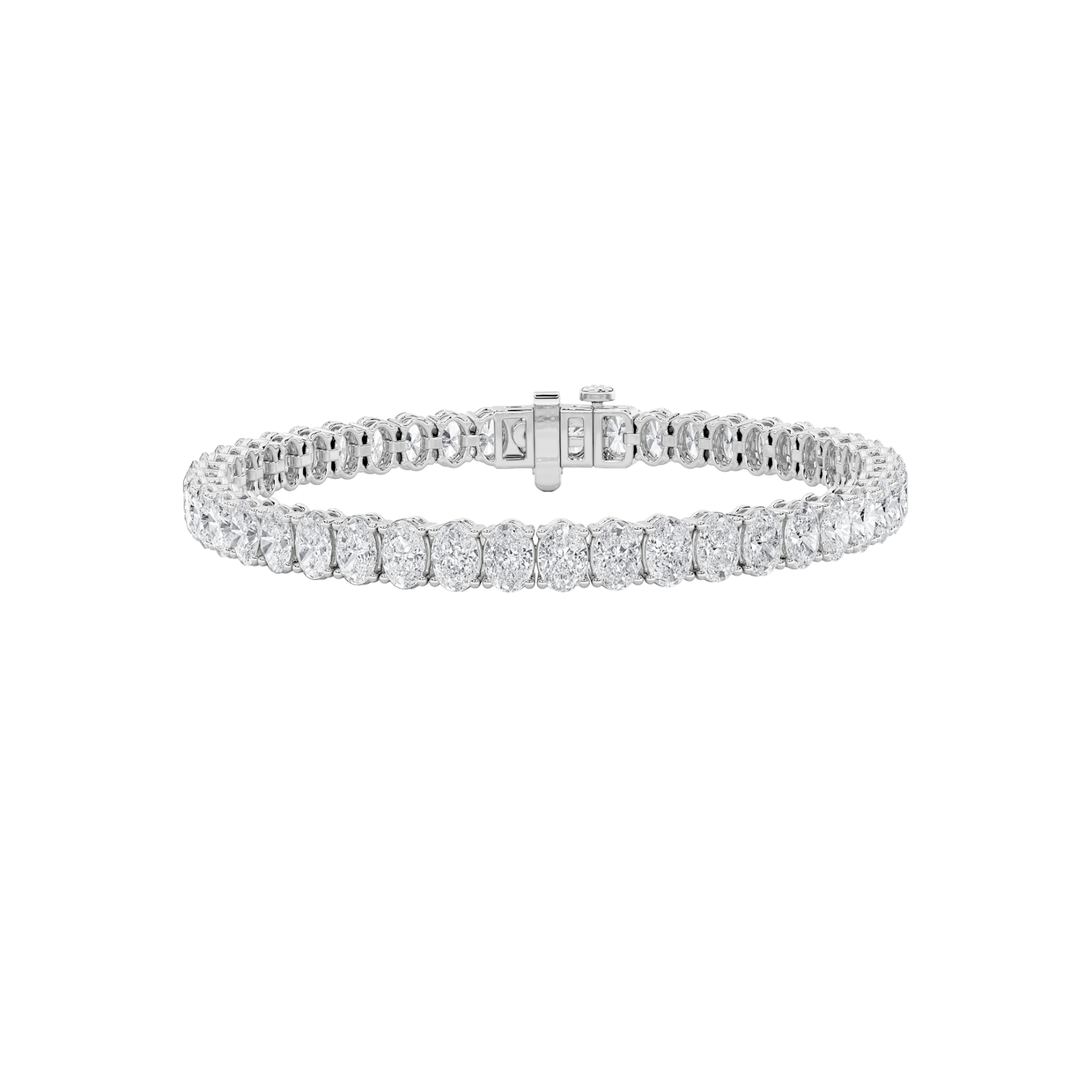 6.00 CT Oval Diamond Bracelet in 14K White Gold