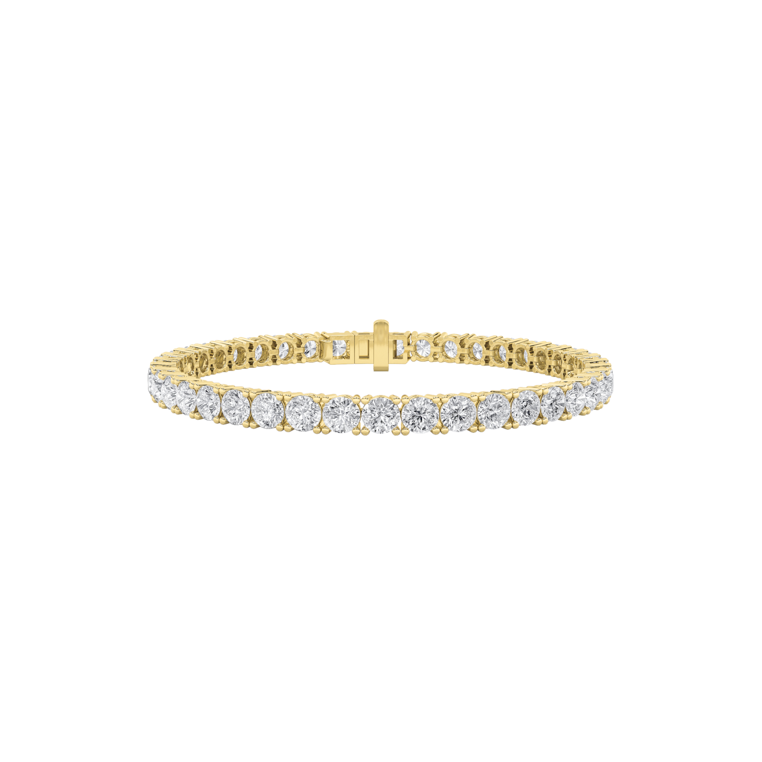 14.00 CT Round Diamond Bracelet in 14K Yellow Gold