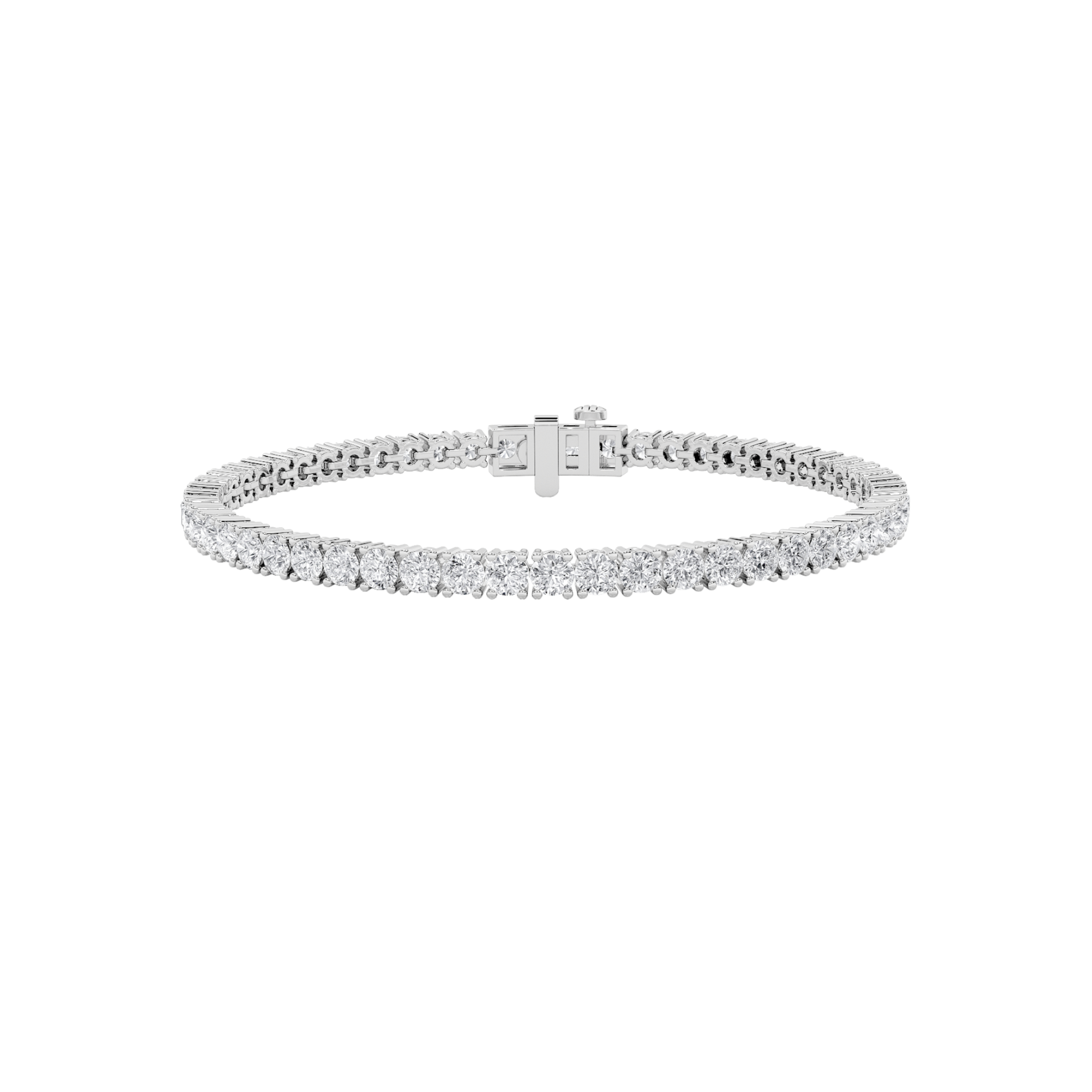 5.00 CT Round Diamond Bracelet in 14K White Gold