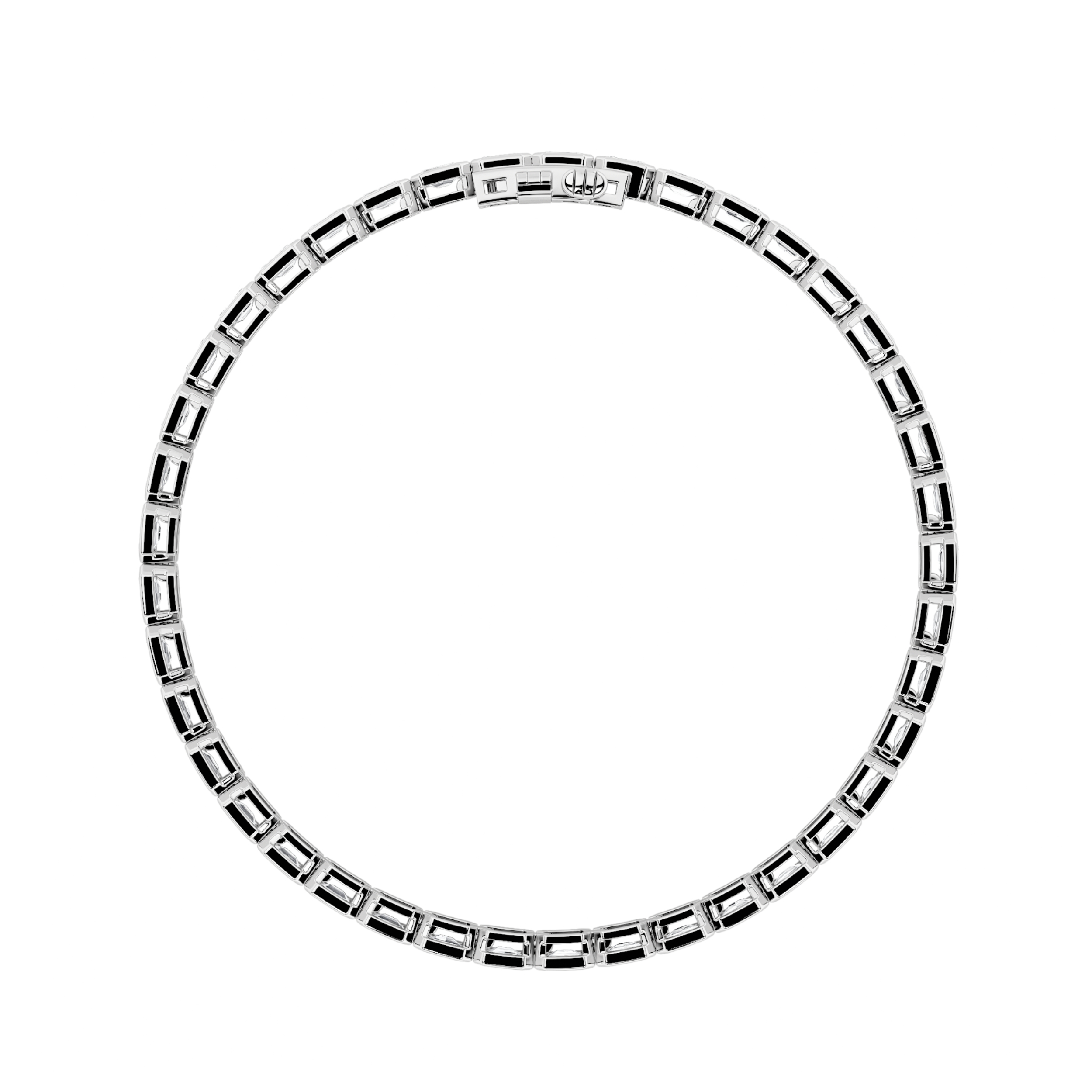 8.00 CT Radiant Diamond Bracelet in 14K White Gold