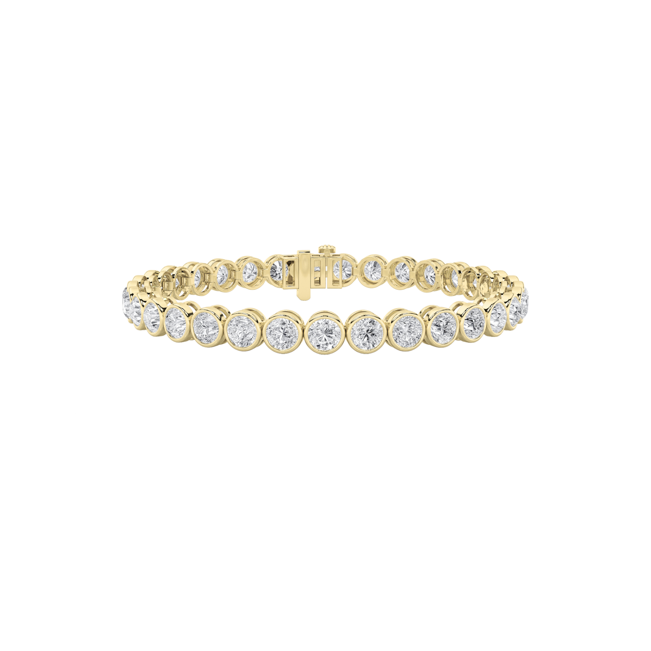 10.00 CT Round Diamond Bracelet in 14K Yellow Gold