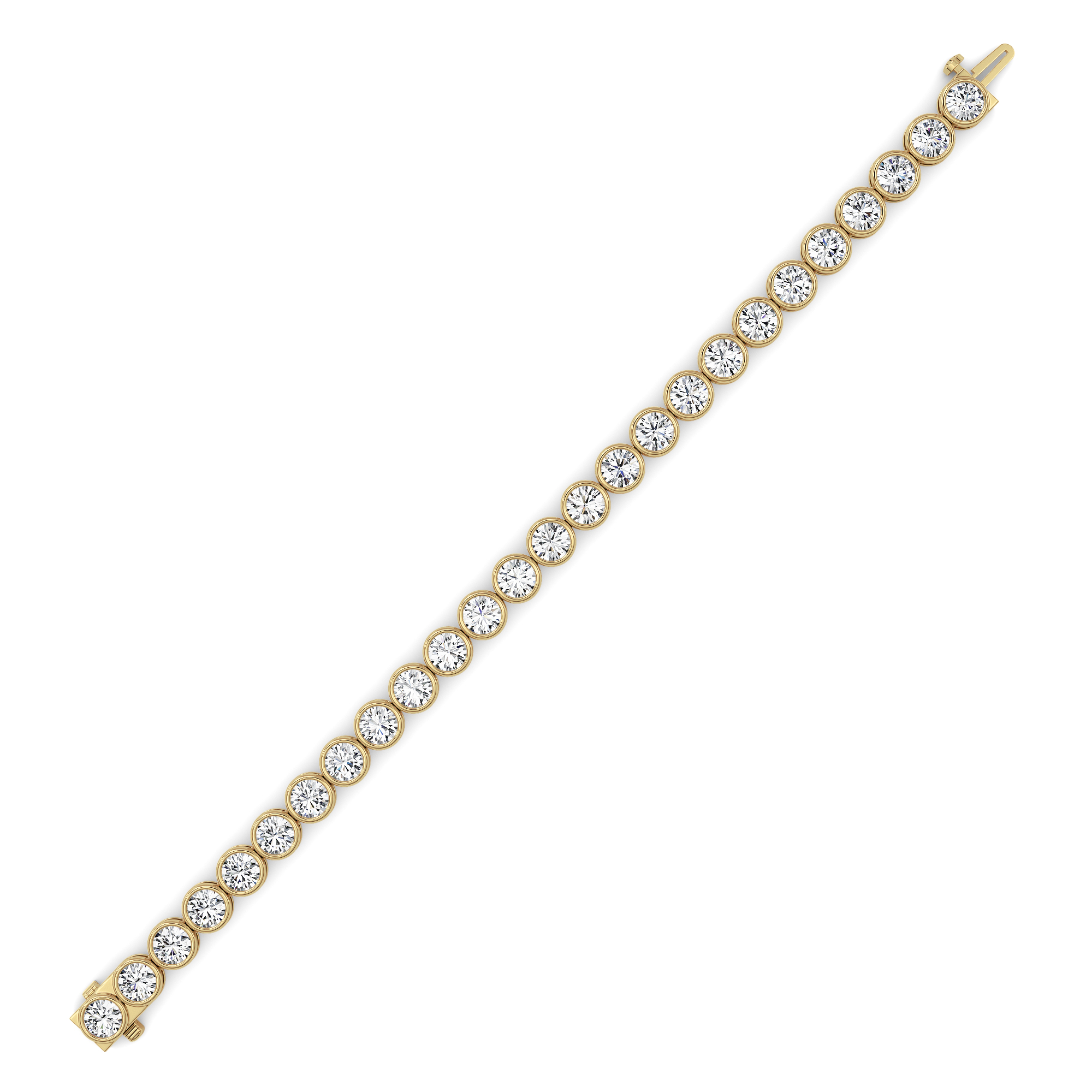 Bezel Round Line Bracelet view 3