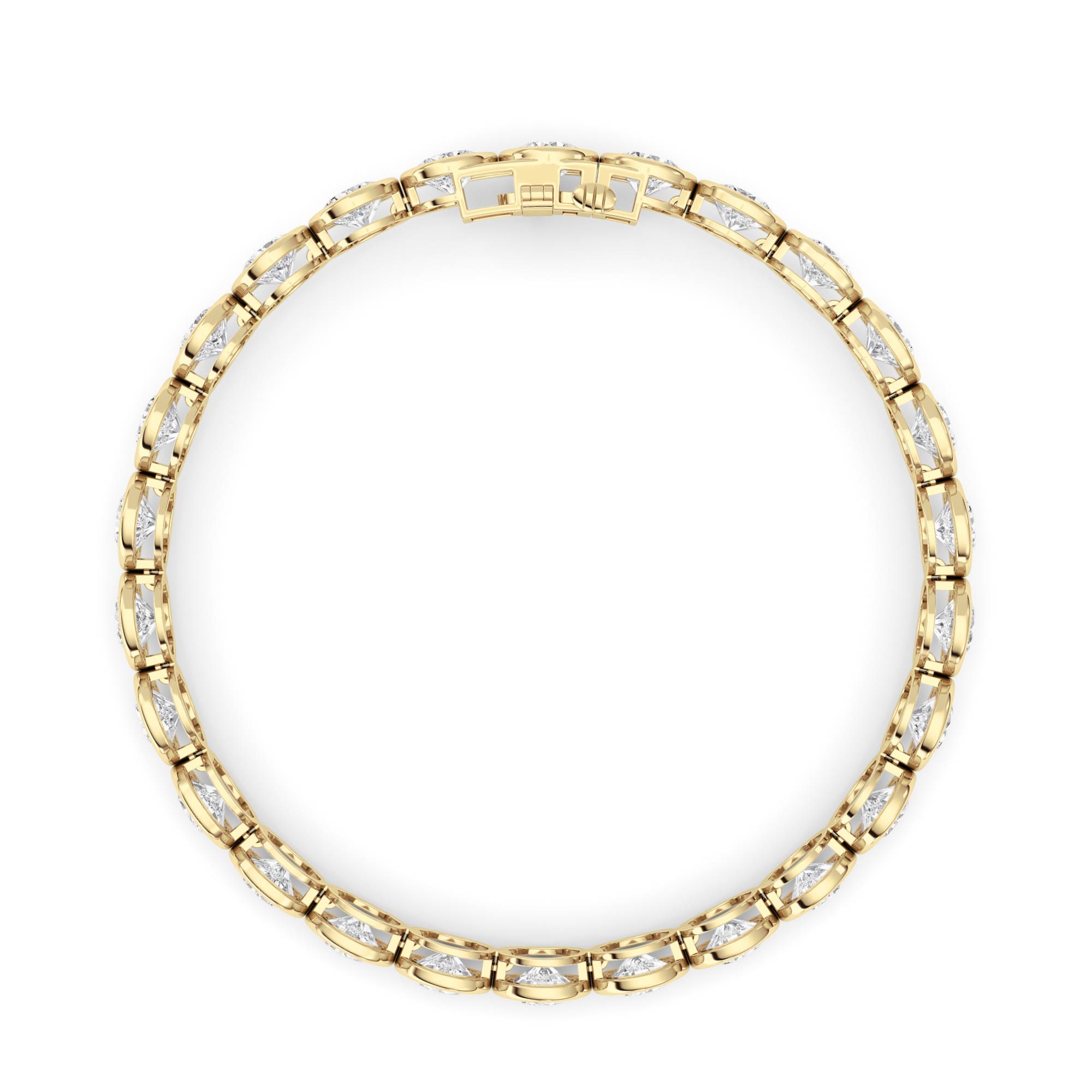 Bezel Round Line Bracelet view 4