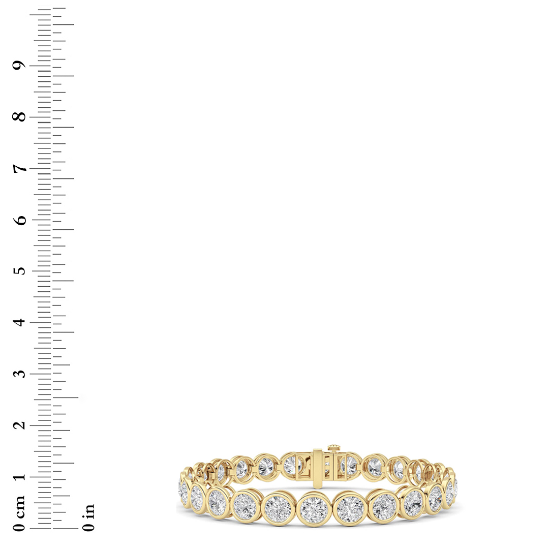 Bezel Round Line Bracelet view 5