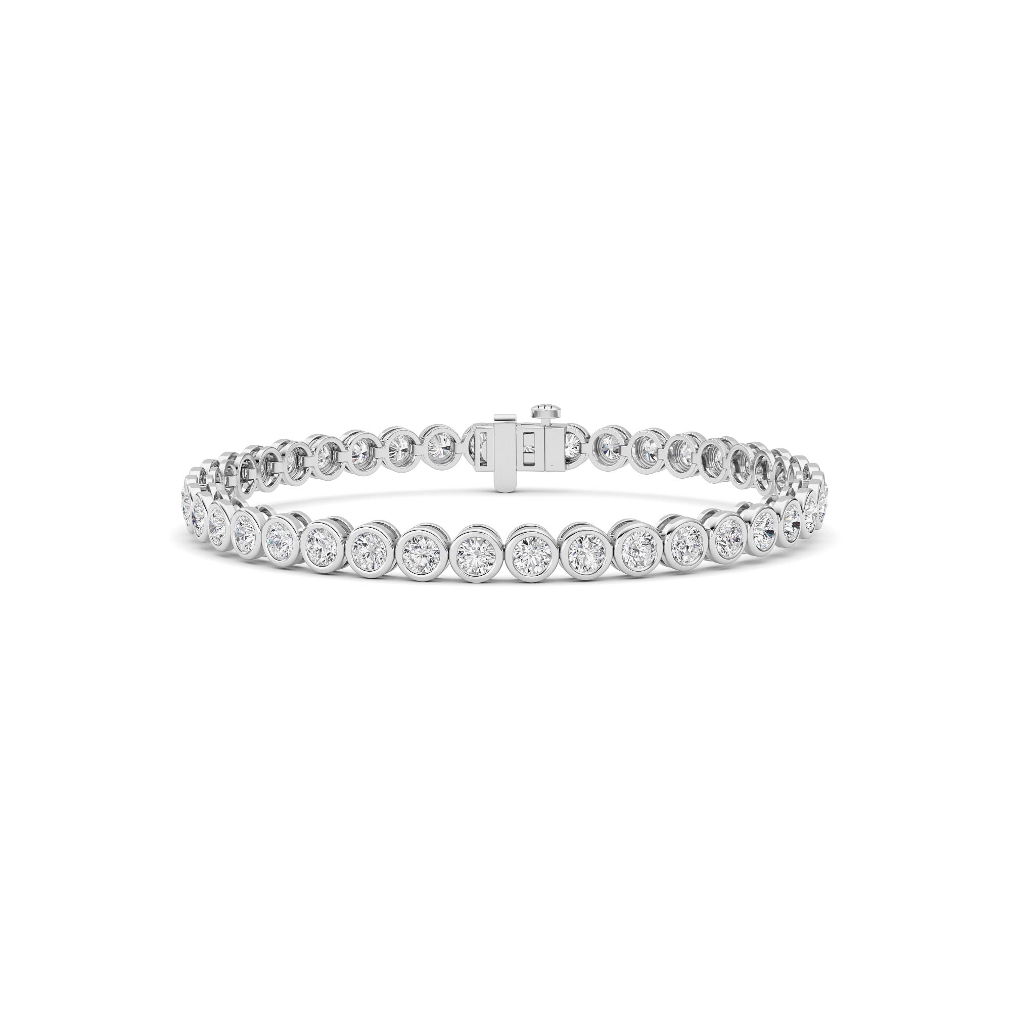 5.00 CT Round Diamond Bracelet in 14K White Gold