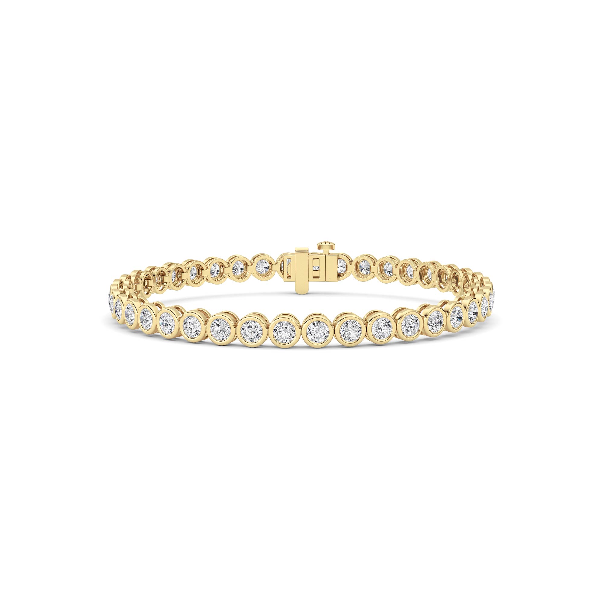5.00 CT Round Diamond Bracelet in 14K Yellow Gold