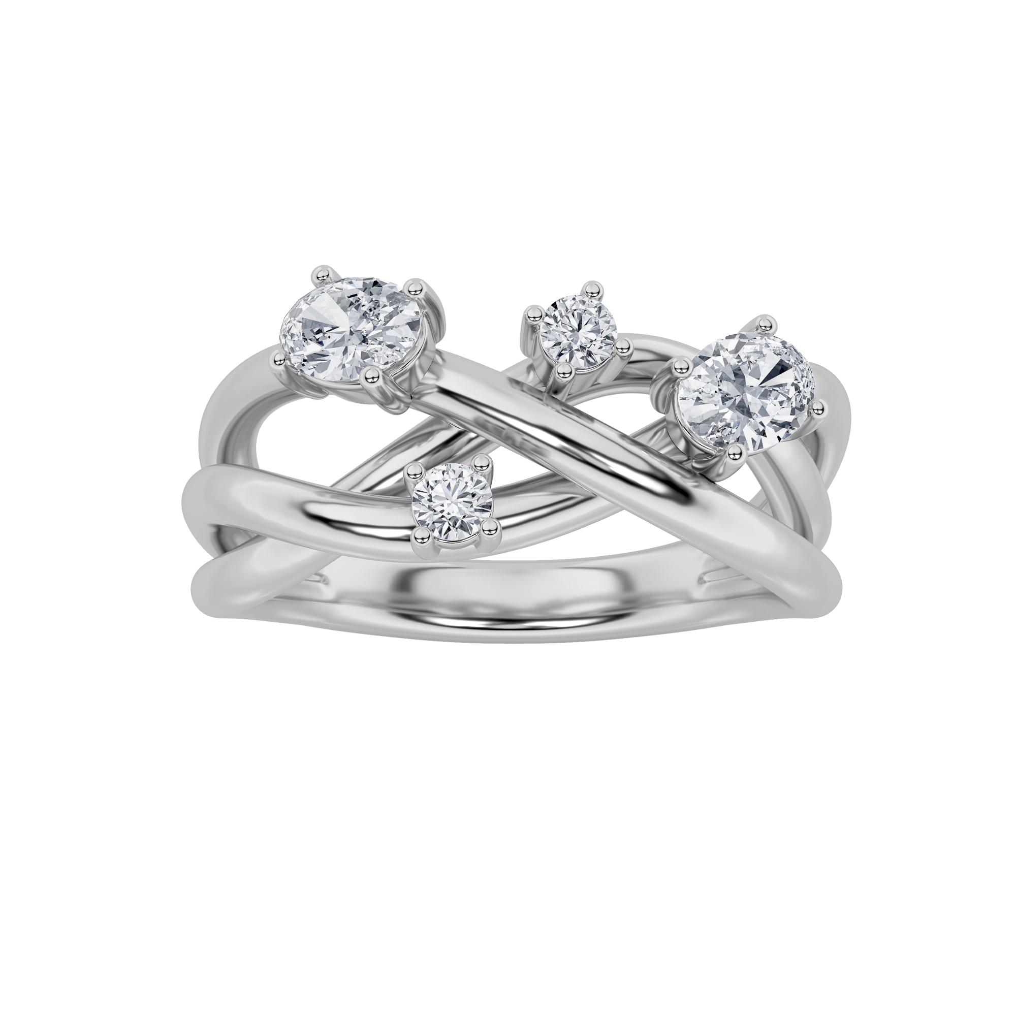 0.70 CT Diamond Ring in Silver