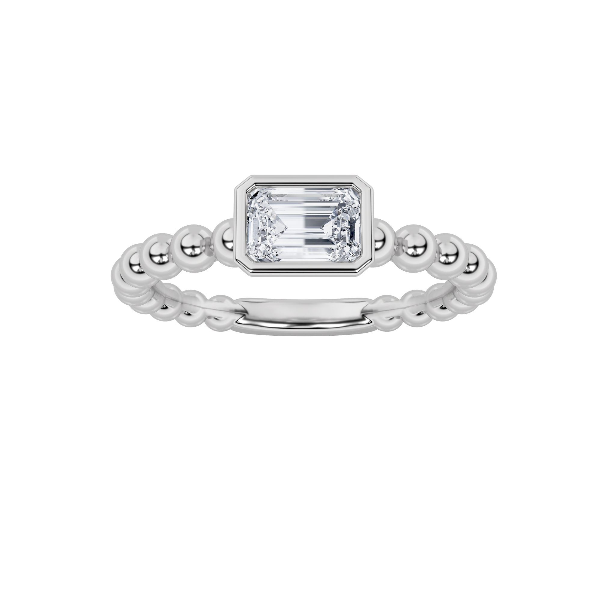 1.00 CT Diamond Ring in Silver