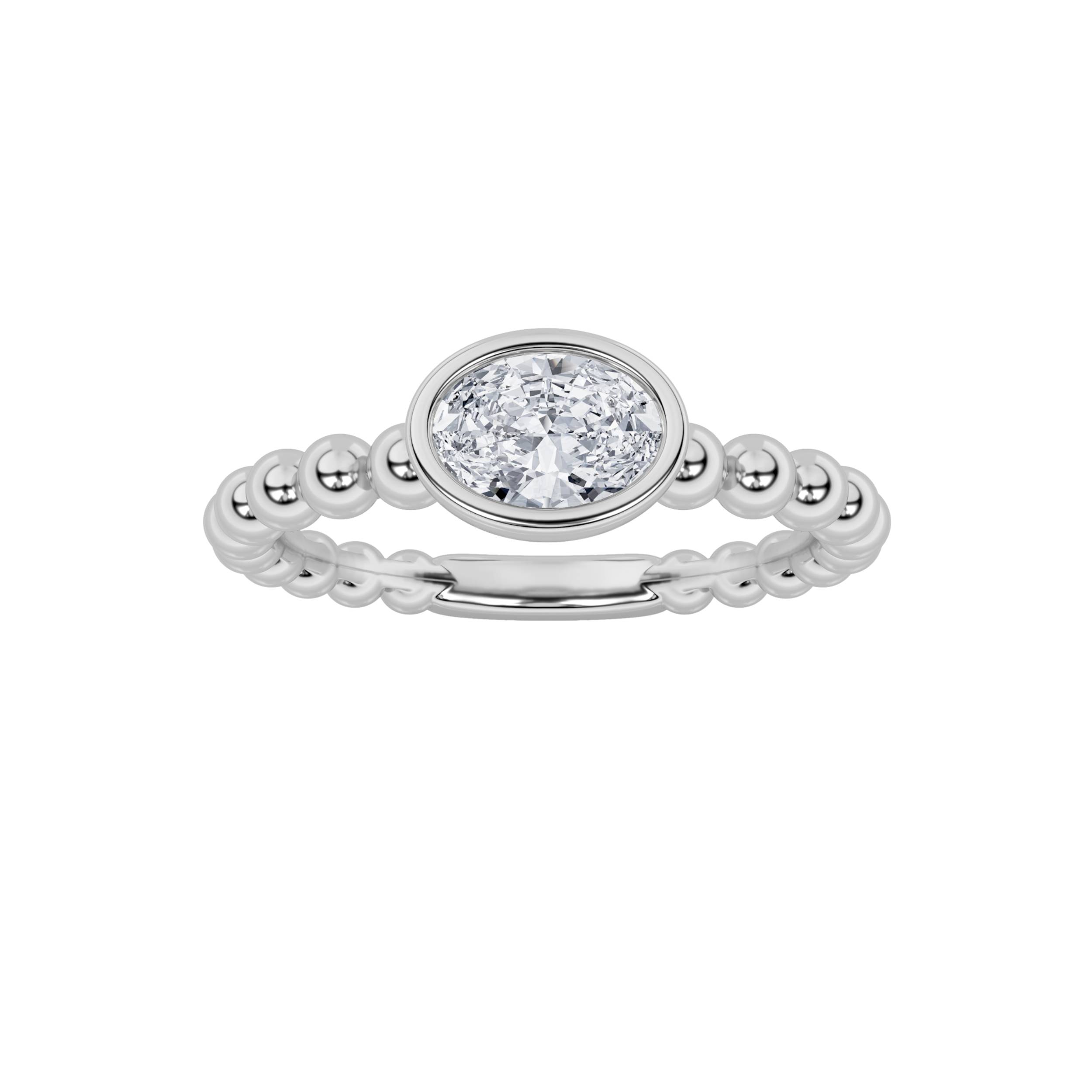 0.90 CT Diamond Ring in Silver