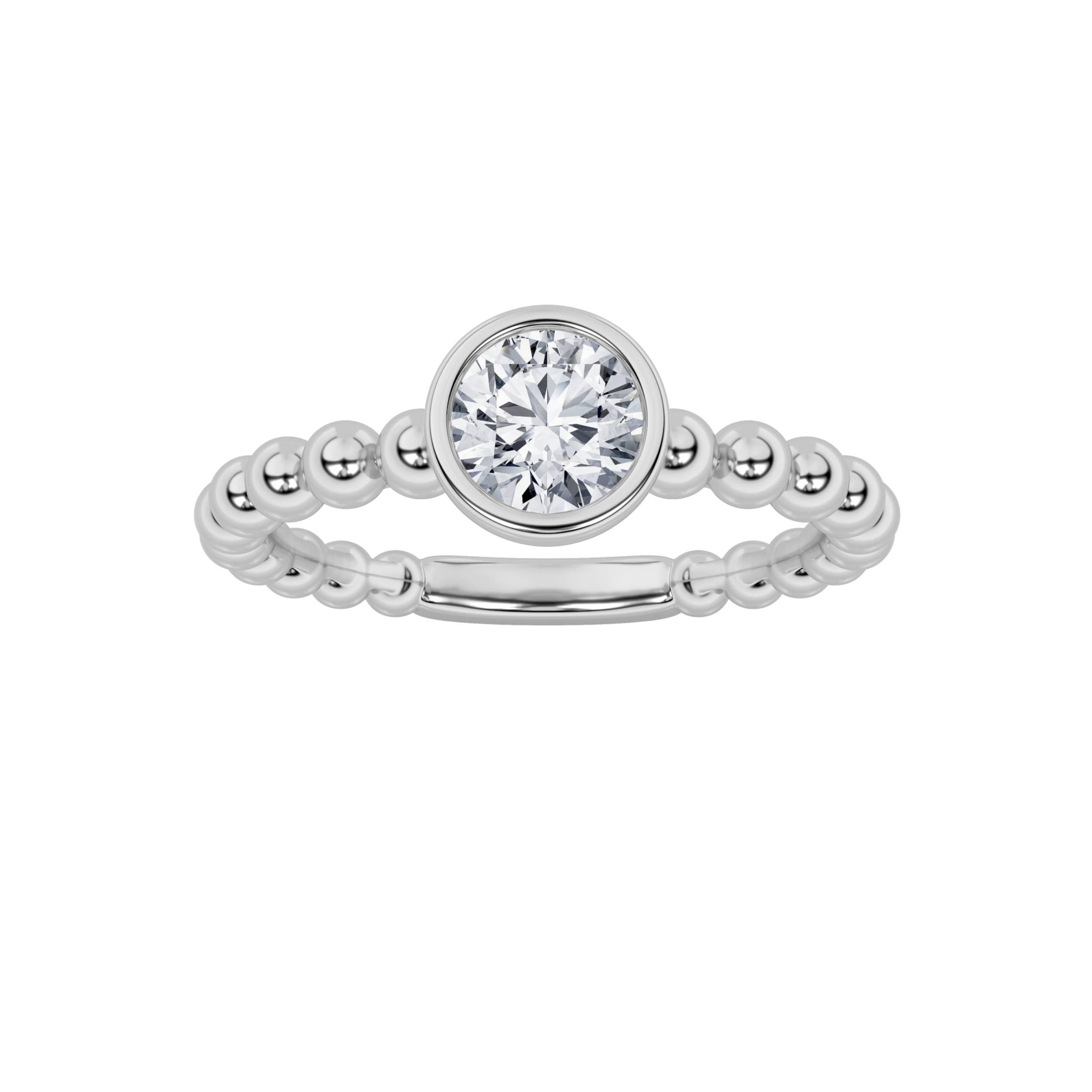 0.90 CT Diamond Ring in Silver