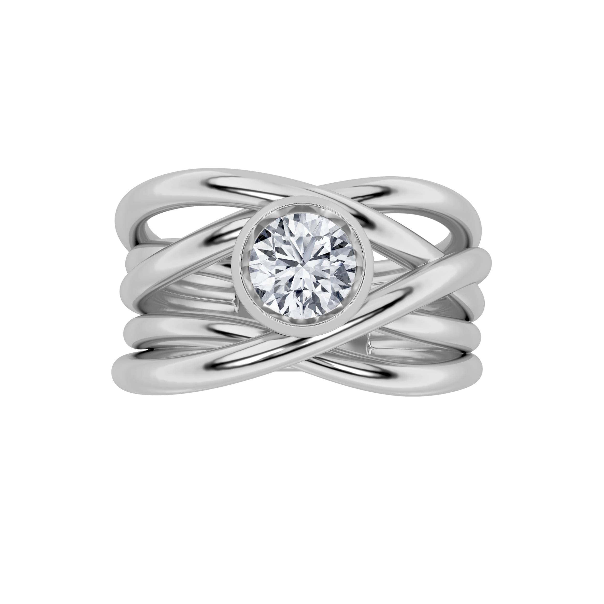 0.50 CT Diamond Ring in Silver