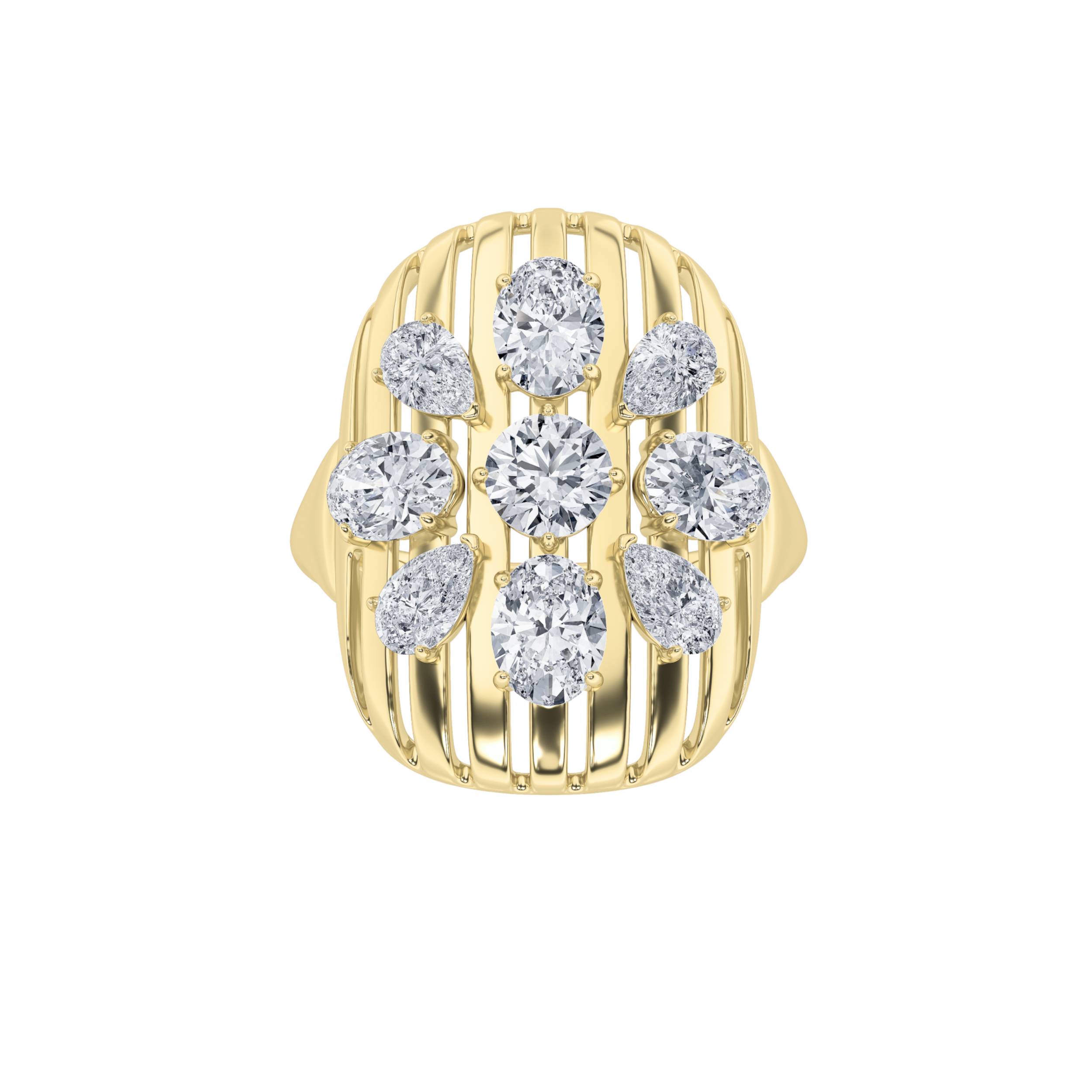 2.00 CT Round Diamond Ring in 14K Yellow Gold