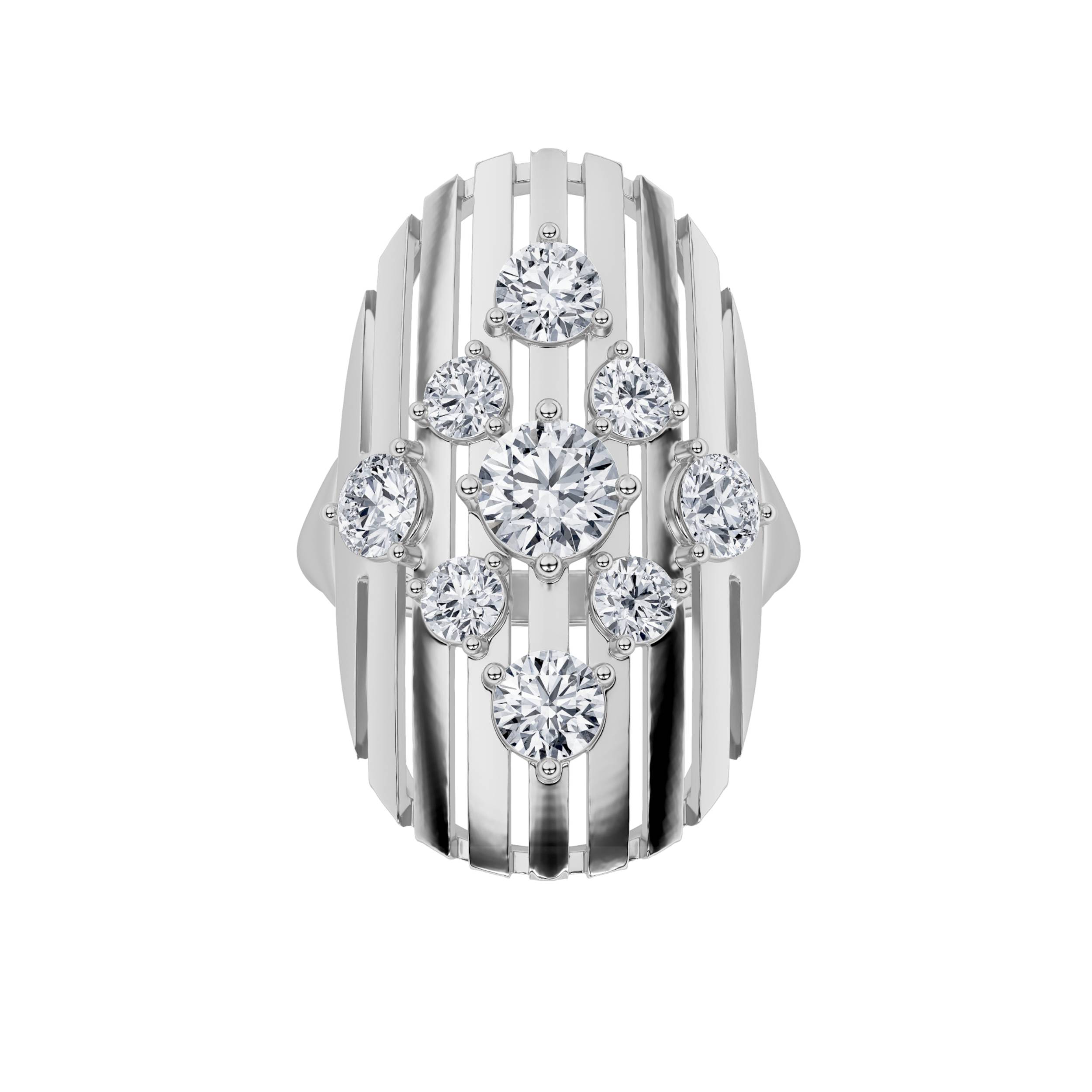 2.00 CT Round Diamond Ring in 14K White Gold