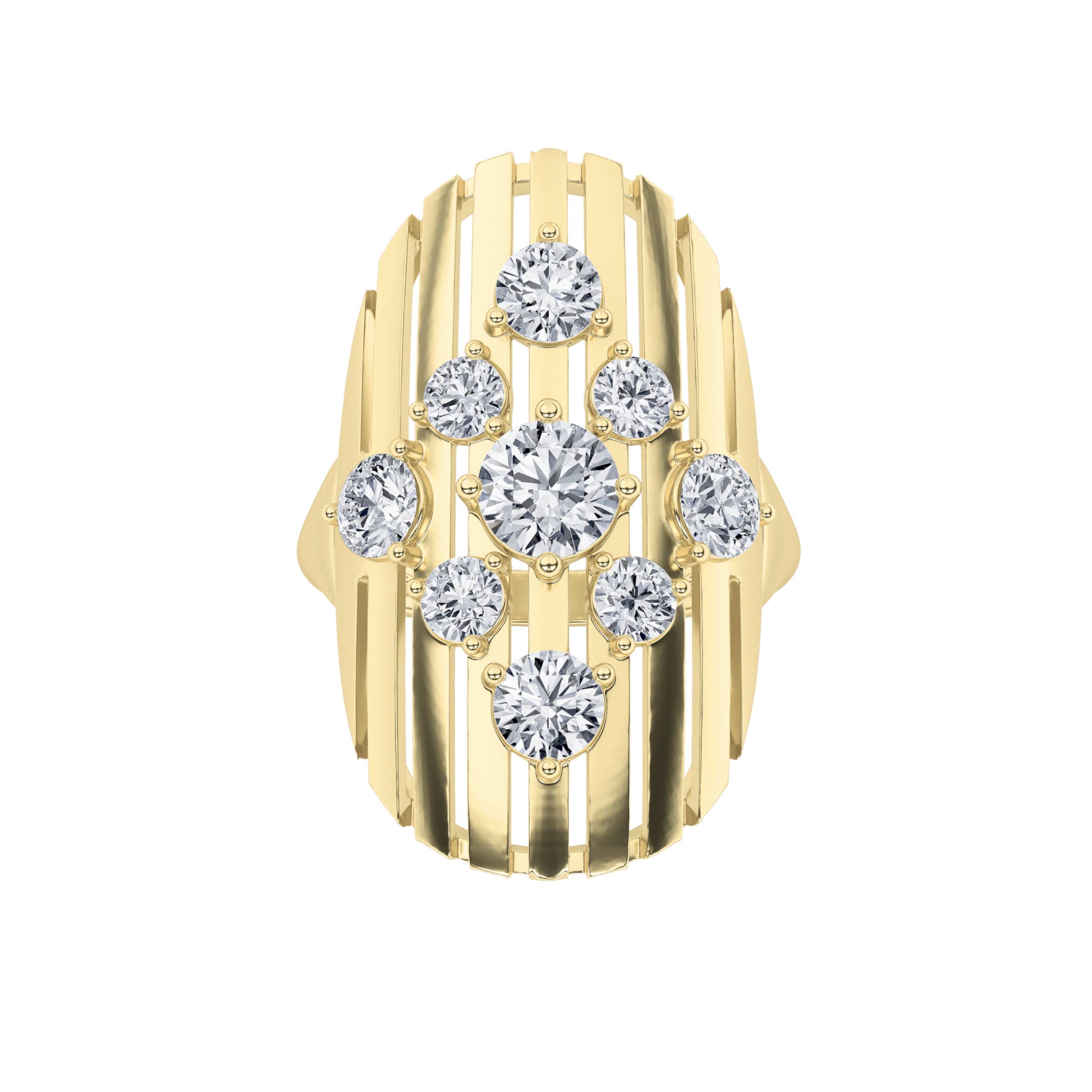 2.00 CT Round Diamond Ring in 14K Yellow Gold