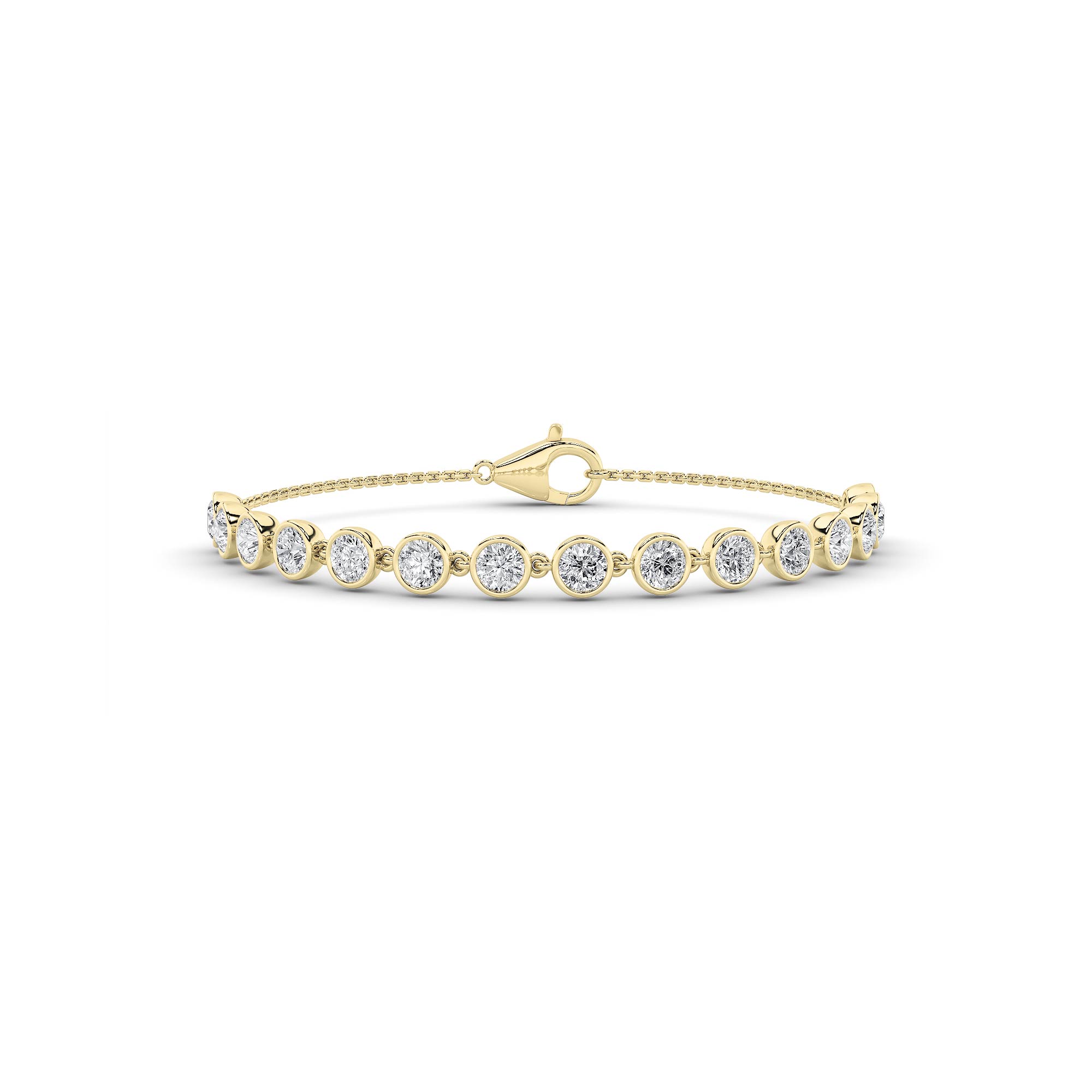 3.00 CT Round Diamond Bracelet in 14K Yellow Gold