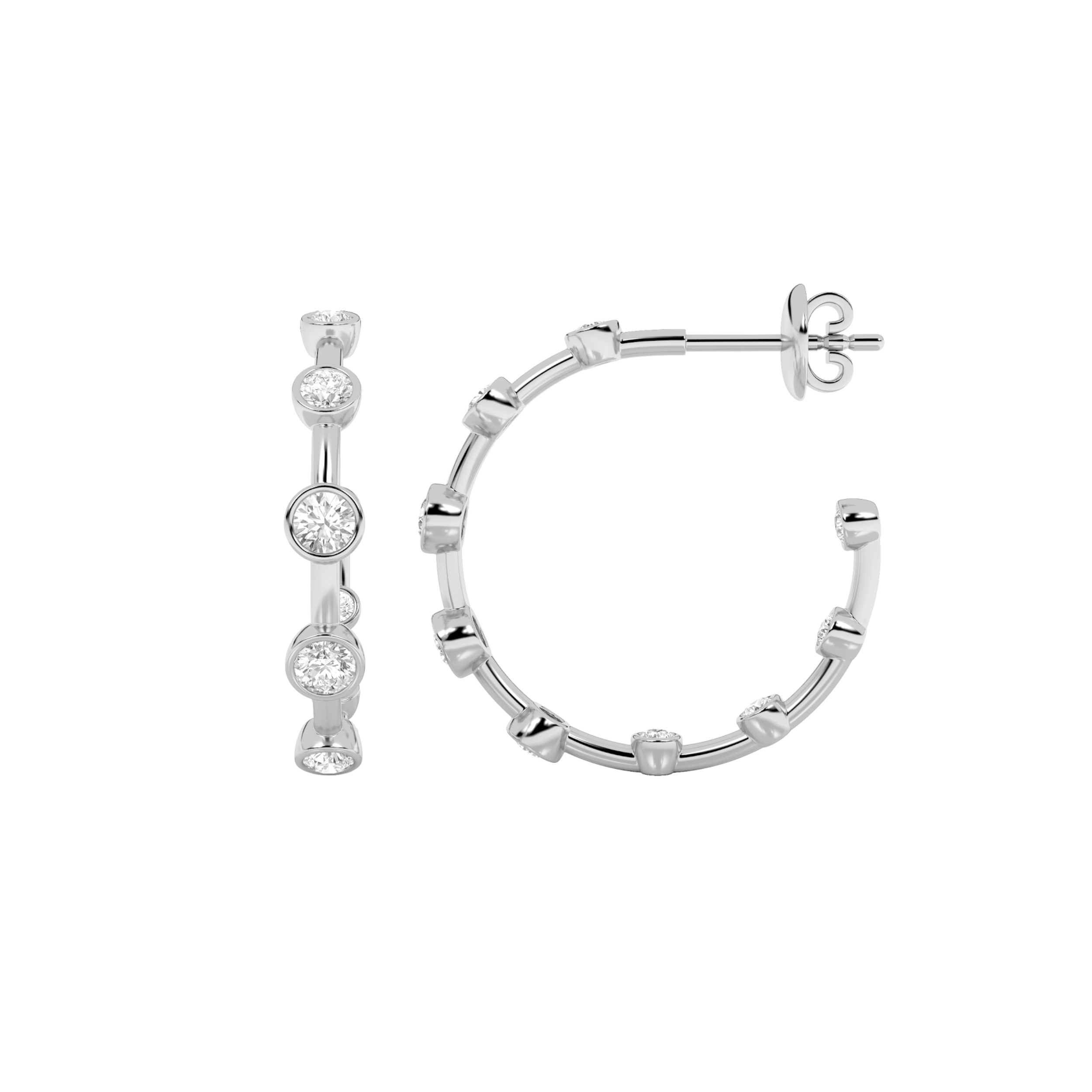 2.00 CT Round Diamond Earring in 14K White Gold