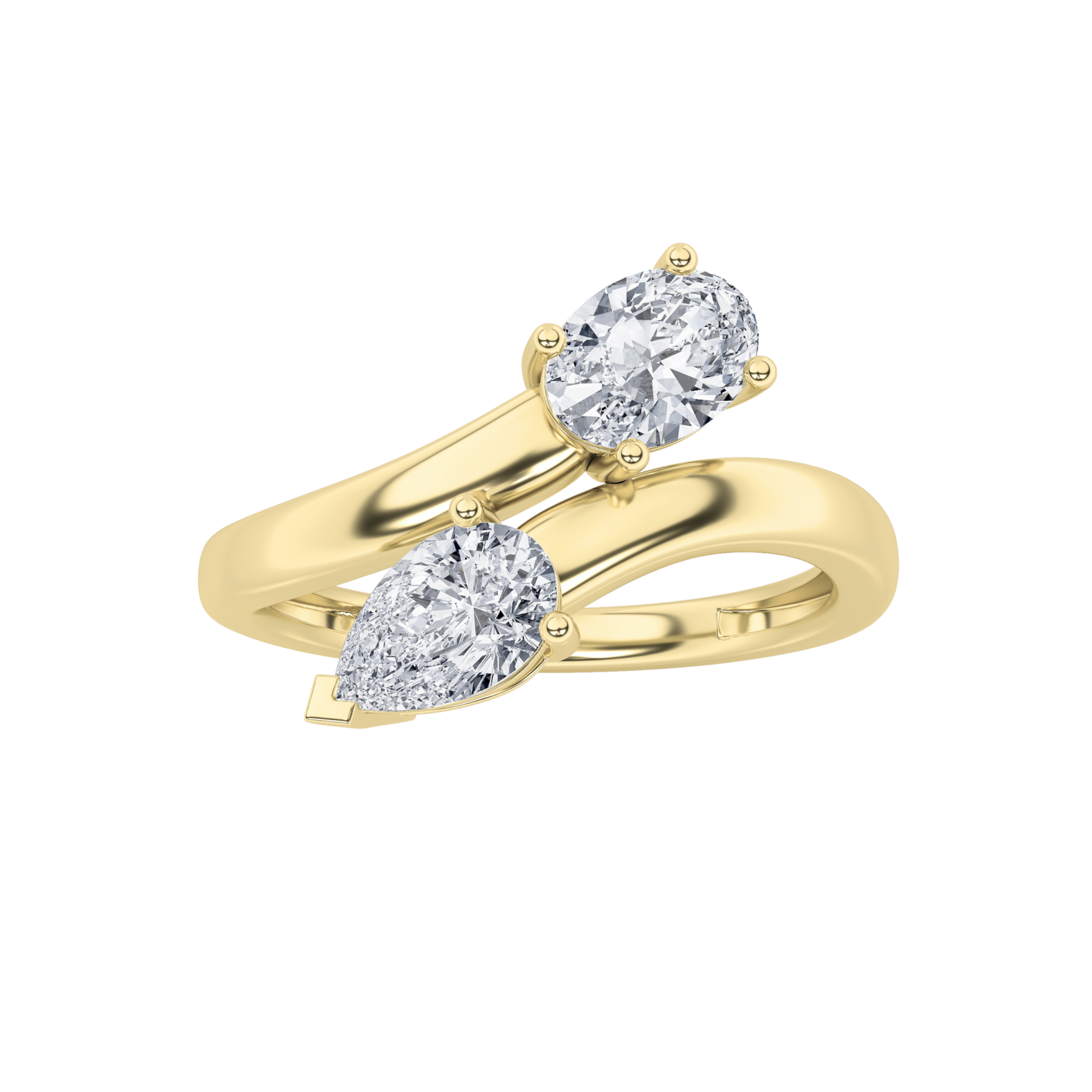 1.00 CT Oval Diamond Ring in 14K Yellow Gold