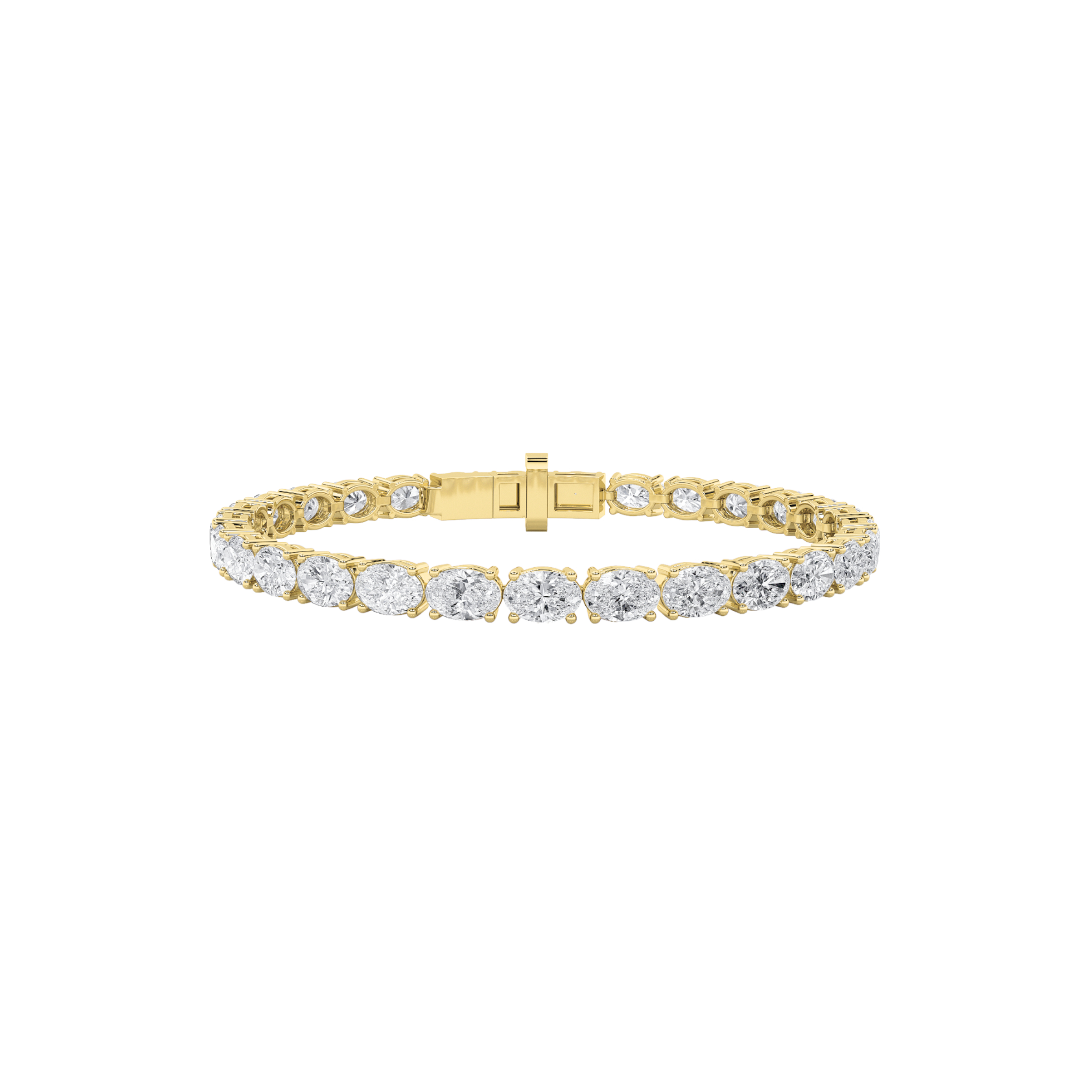 8.50 CT Oval Diamond Bracelet in 14K Yellow Gold